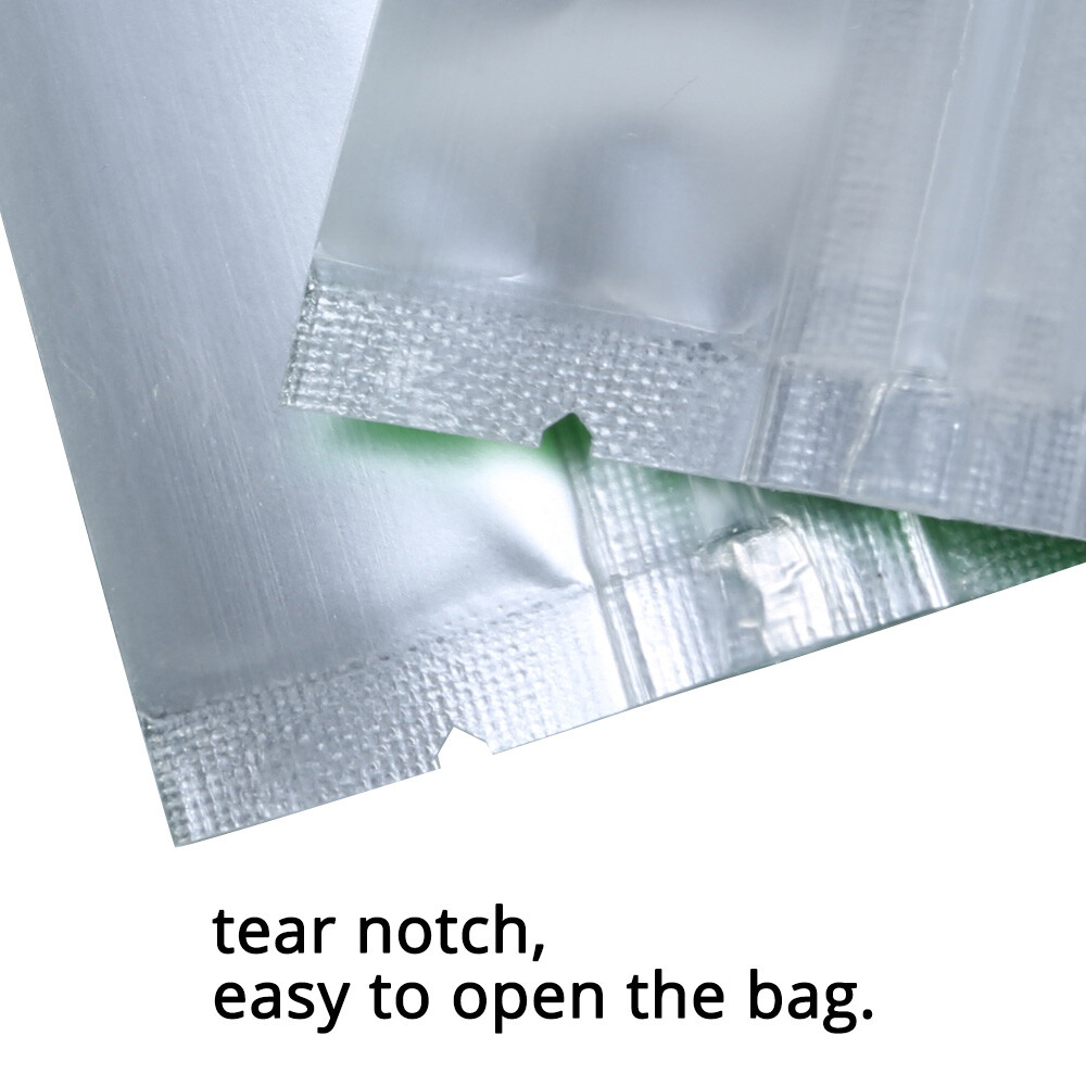Assorted Sizes Matte Clear Front Color Back Foil Mylar Stand up Zip Lock Bag M21