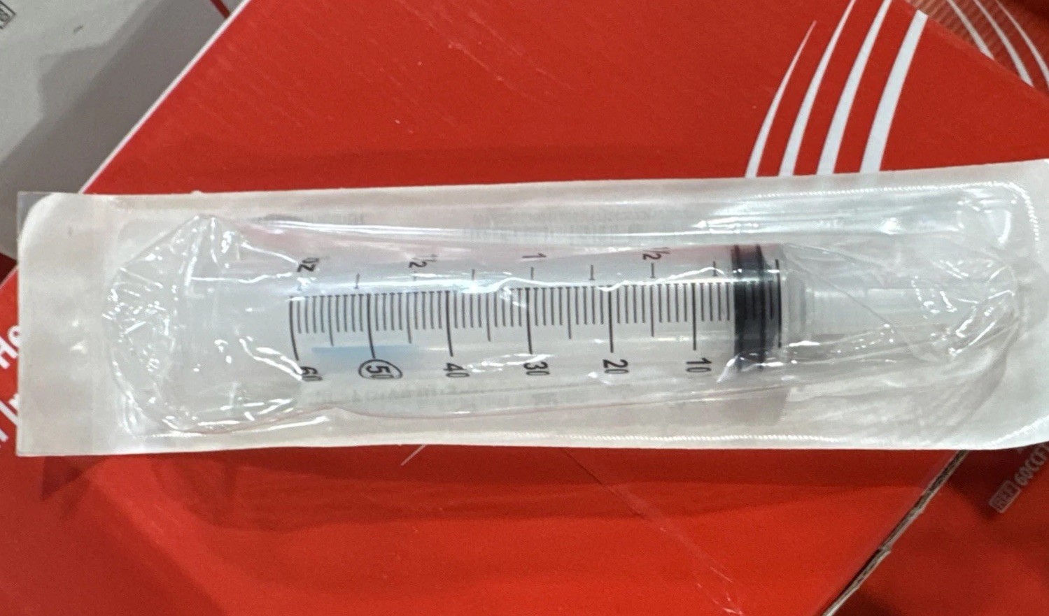 25 X 60cc STERILE Irrigation Syringe Flat Top 60mL New Catheter Tip Ships Free