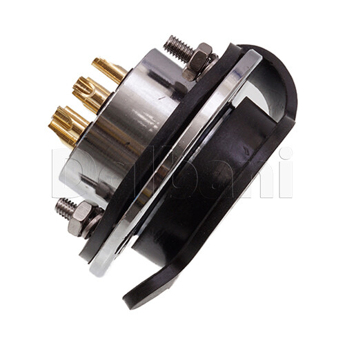10101510144 Circular Chasis Connector 8 Pin Male Receptacle Silver Round Mount