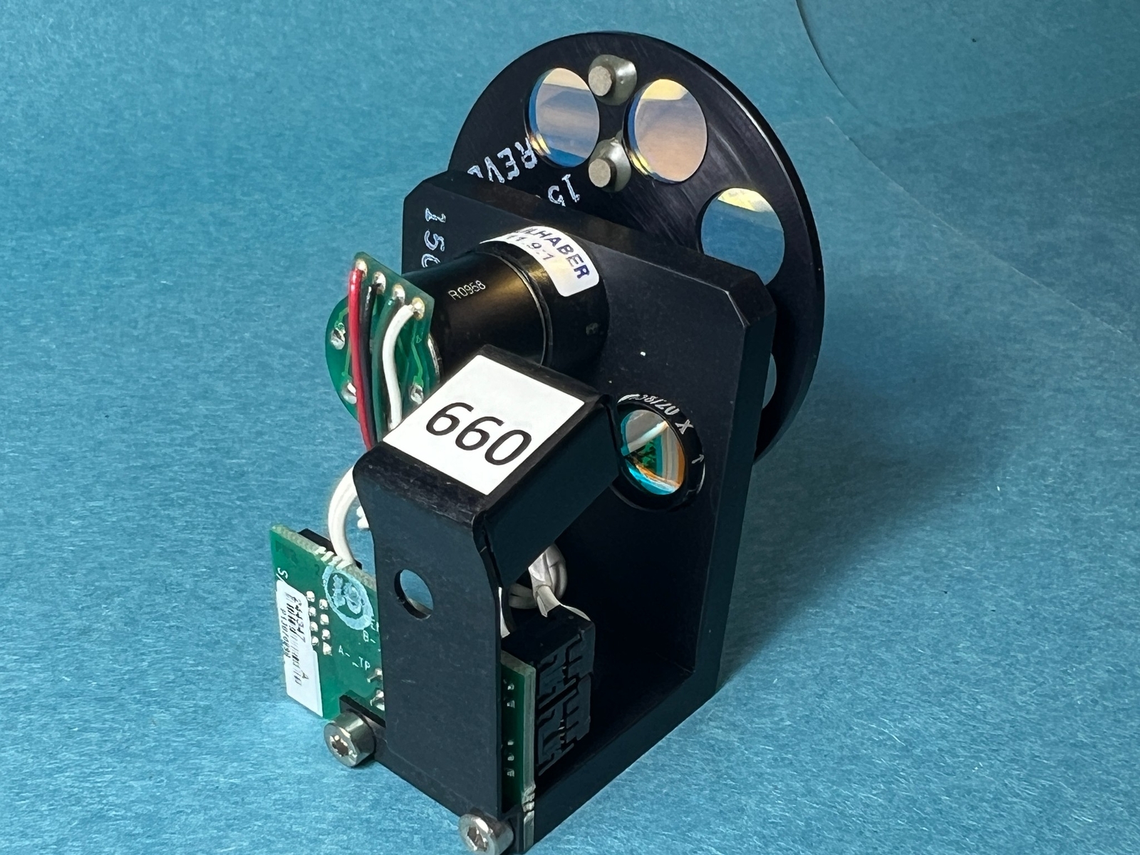 Motorized Optical OD Filter Wheel,8 Position,1/2″,Faulhaber Stepper,Laser,660nm
