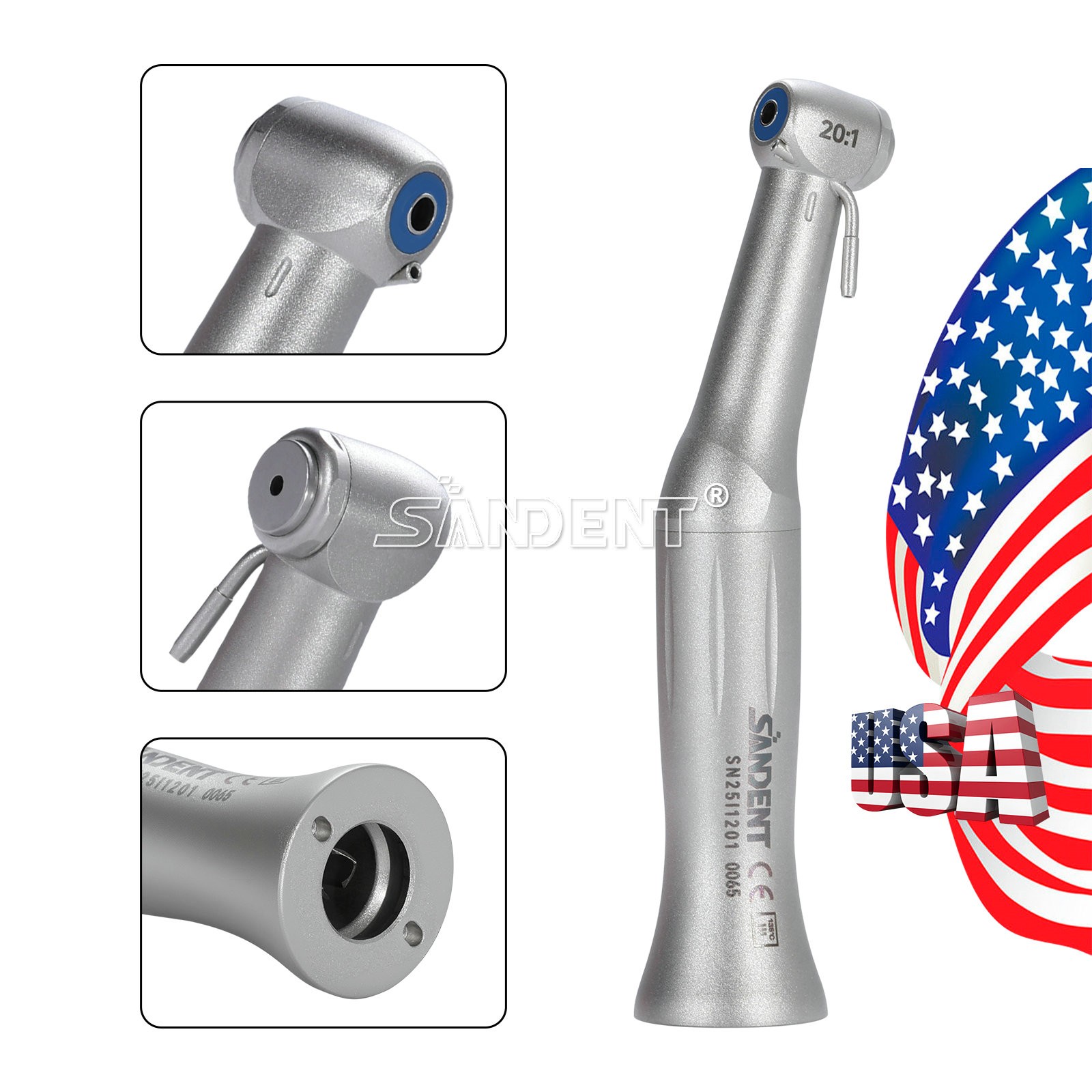 Dental Implant Handpiece 20:1(LED) Contra Angle Fit Surgical Implant Motor