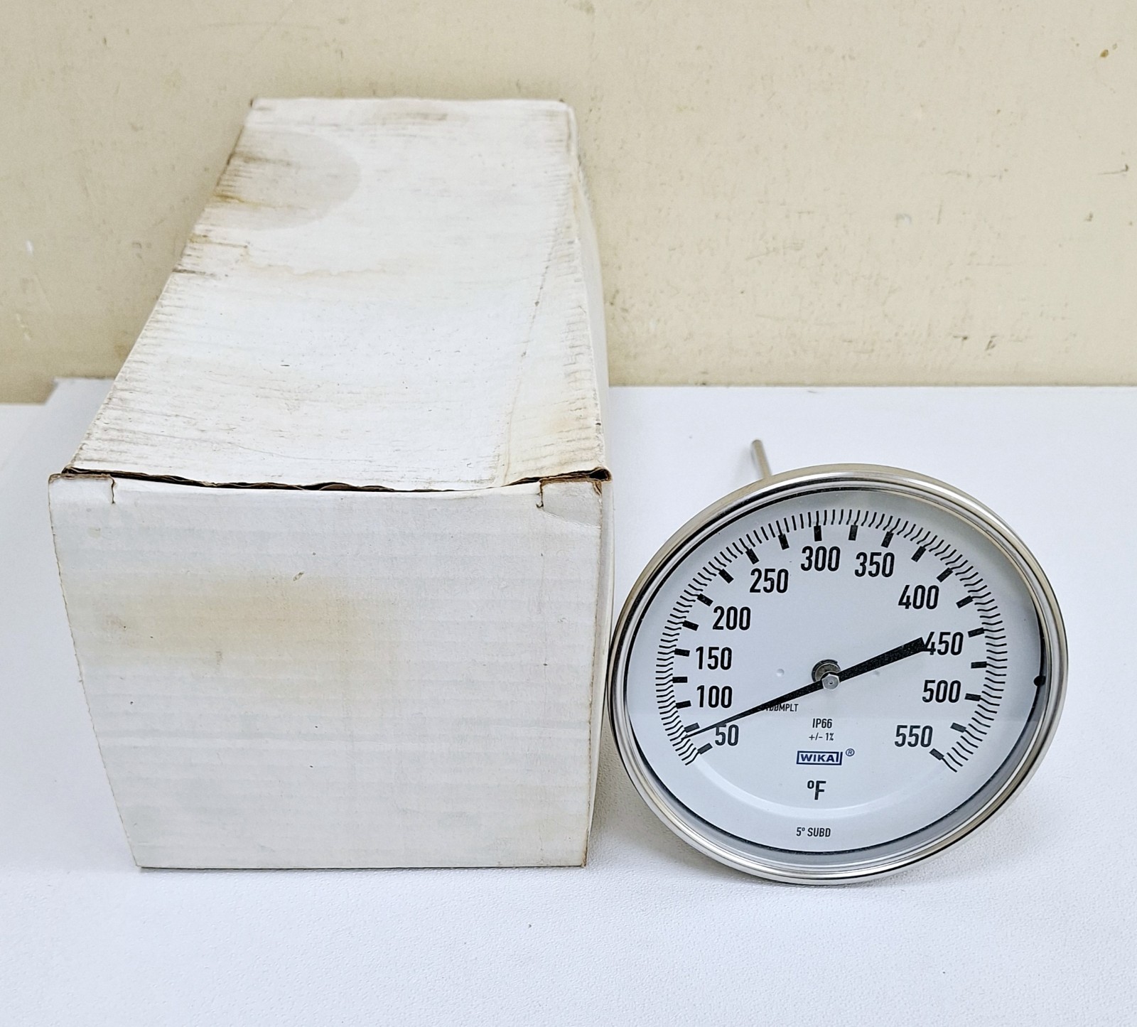 Wika TG53 / 7-1-2IN / 0-550F / 8100MPLT NPT Bimetal Thermometer