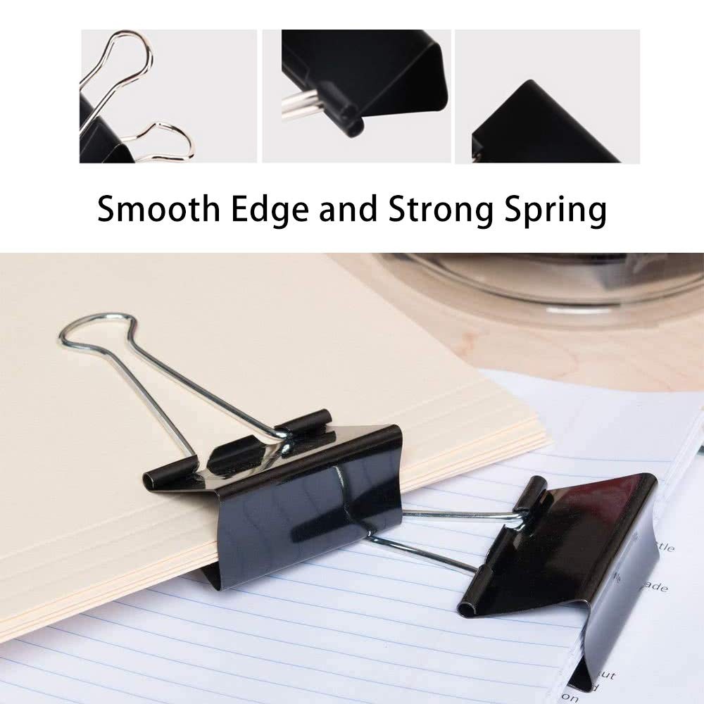 Extra Large Binder Clips 2.4 Inch Length, Jumbo Binder Clips for Office (8 Pcs)
