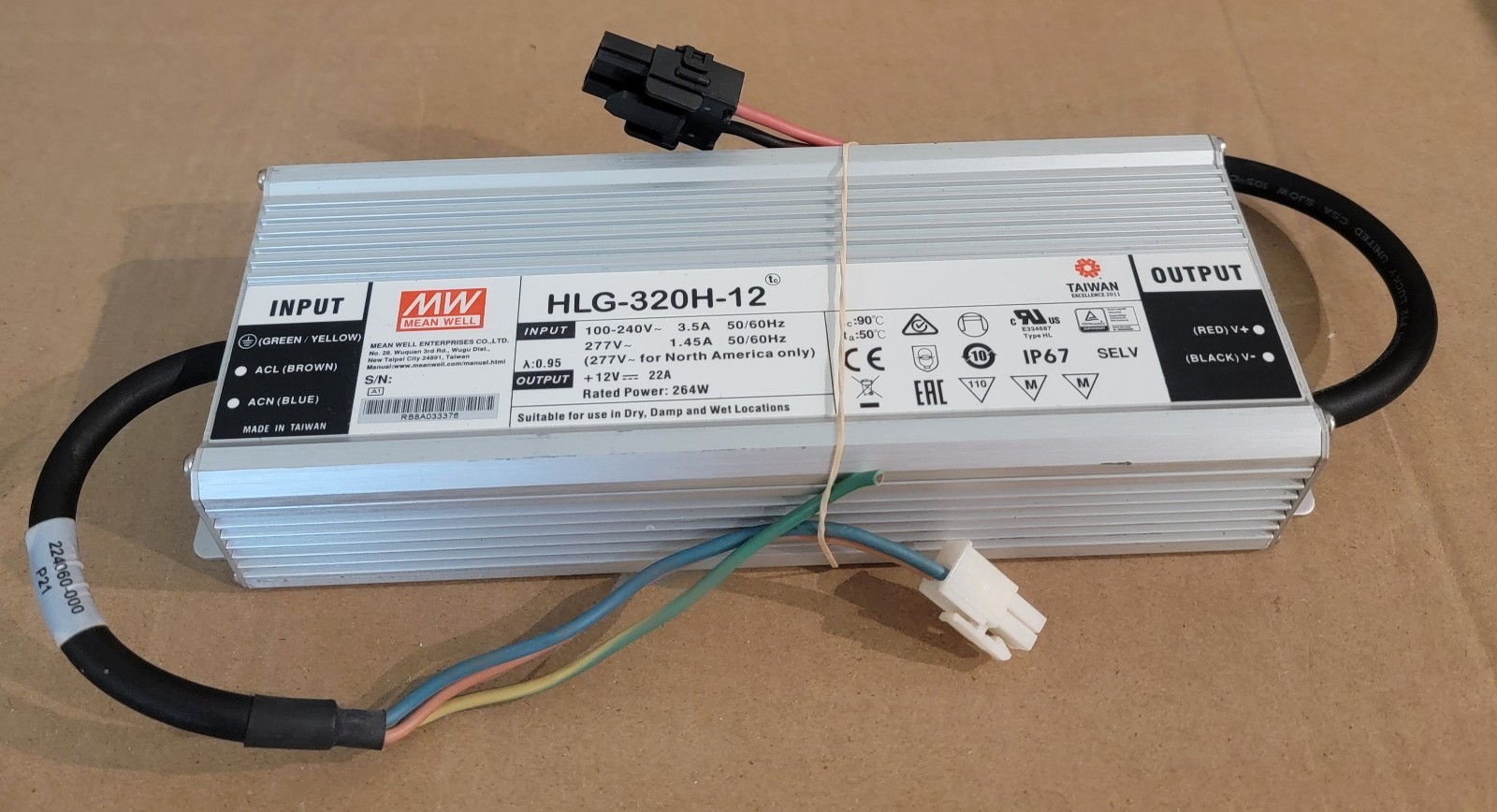 1PCS MEAN WELL HLG-320H-12 Used