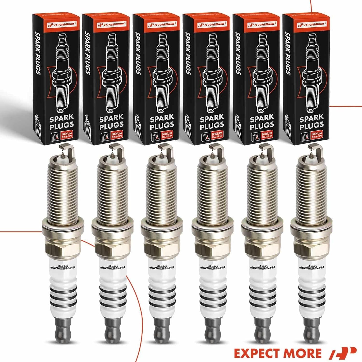 Iridium Platinum Spark Plugs Compatible with E280, E300, GLK350, ML350, ML450, S