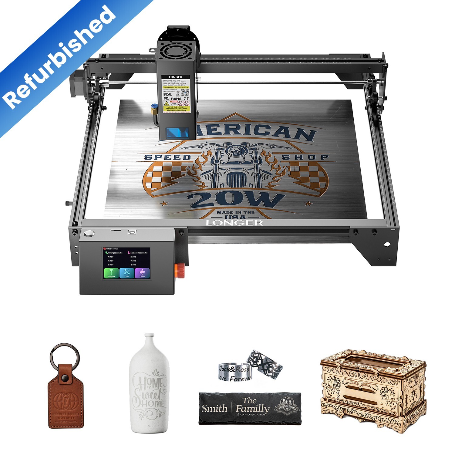 Longer RAY5 20W Laser Engraver Machine, 24000mm/min, Used-C