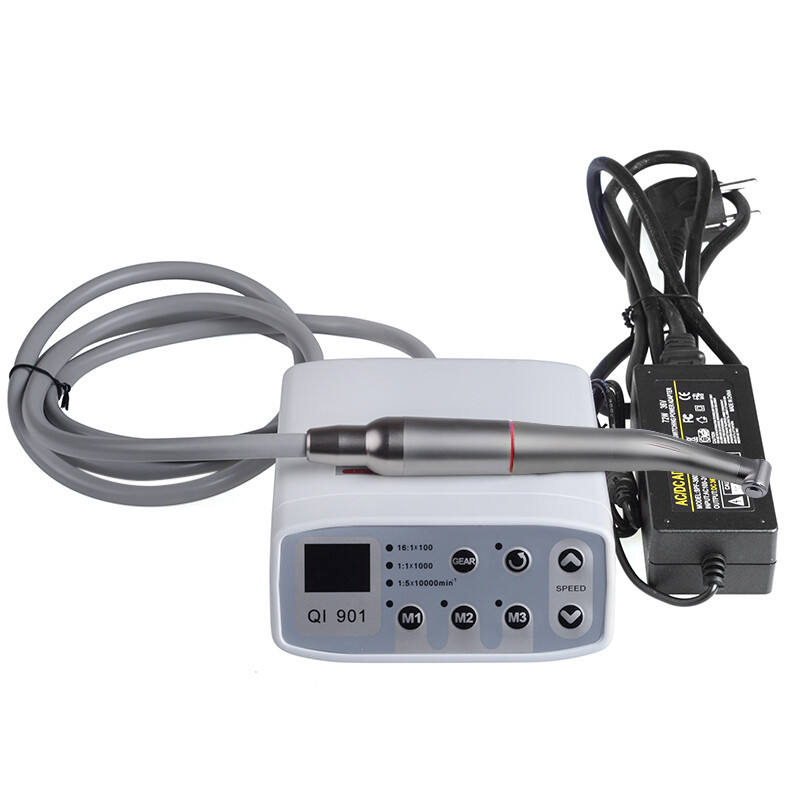 Dental Brushless Electric LED Micro Motor 4 Hole QI 901 with 1:5 Contra Angle
