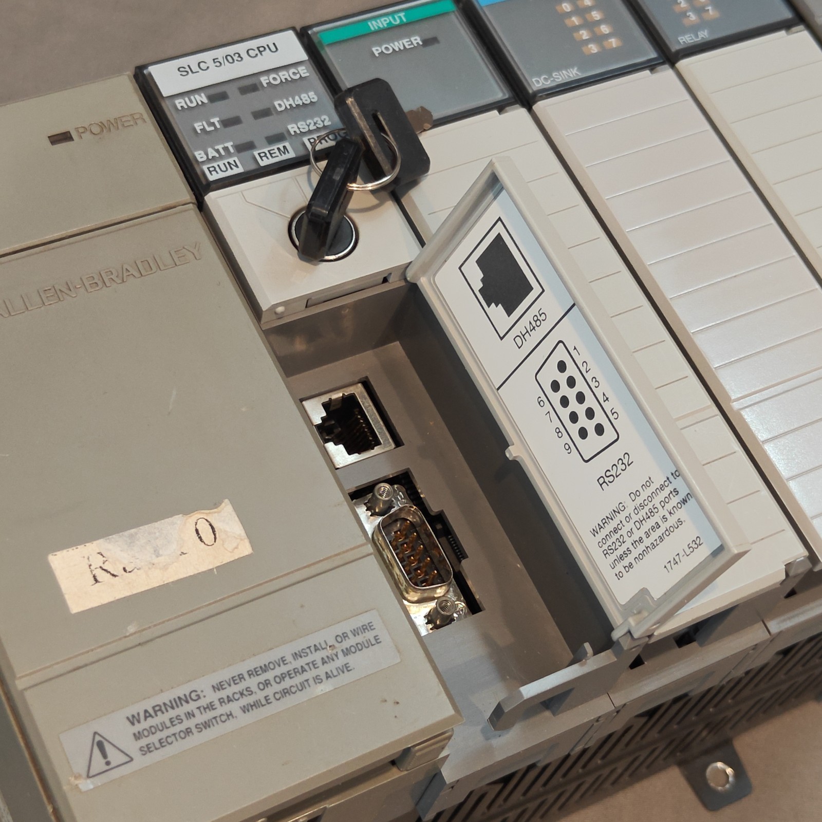 Allen-Bradley SLC 500 PLC Power Supply 1746-P1, Chasis 1746-A4, CPU 1747-L532