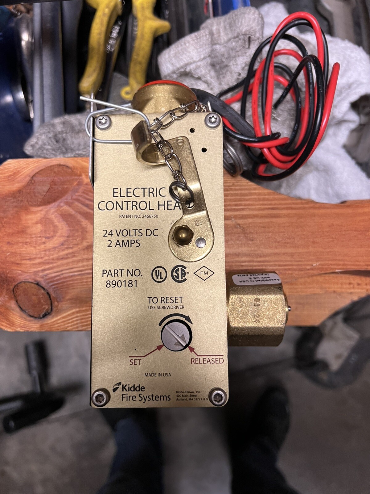 Kidde WK-890181-000 Electric Control Head, 24V, Used