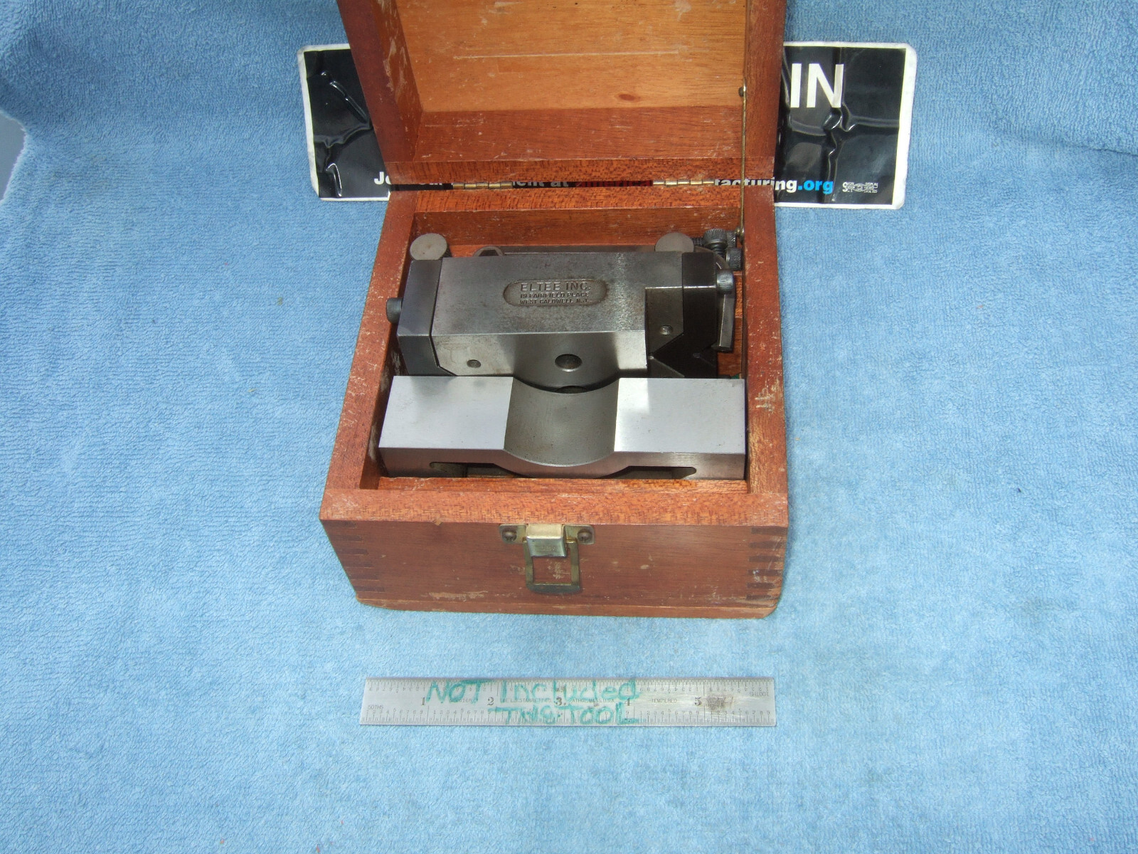 ELTEE Inc. EDM V BLOCK W/CLAMPS USED TOOLMAKER MACHINIST CLEAN VINTAGE OLD TOOL