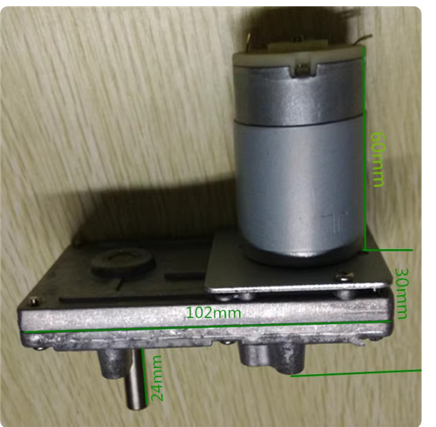 High-Torque DC Motor RS-555 Metal Worm Gear Motor 12V-24VDC Gear Motor