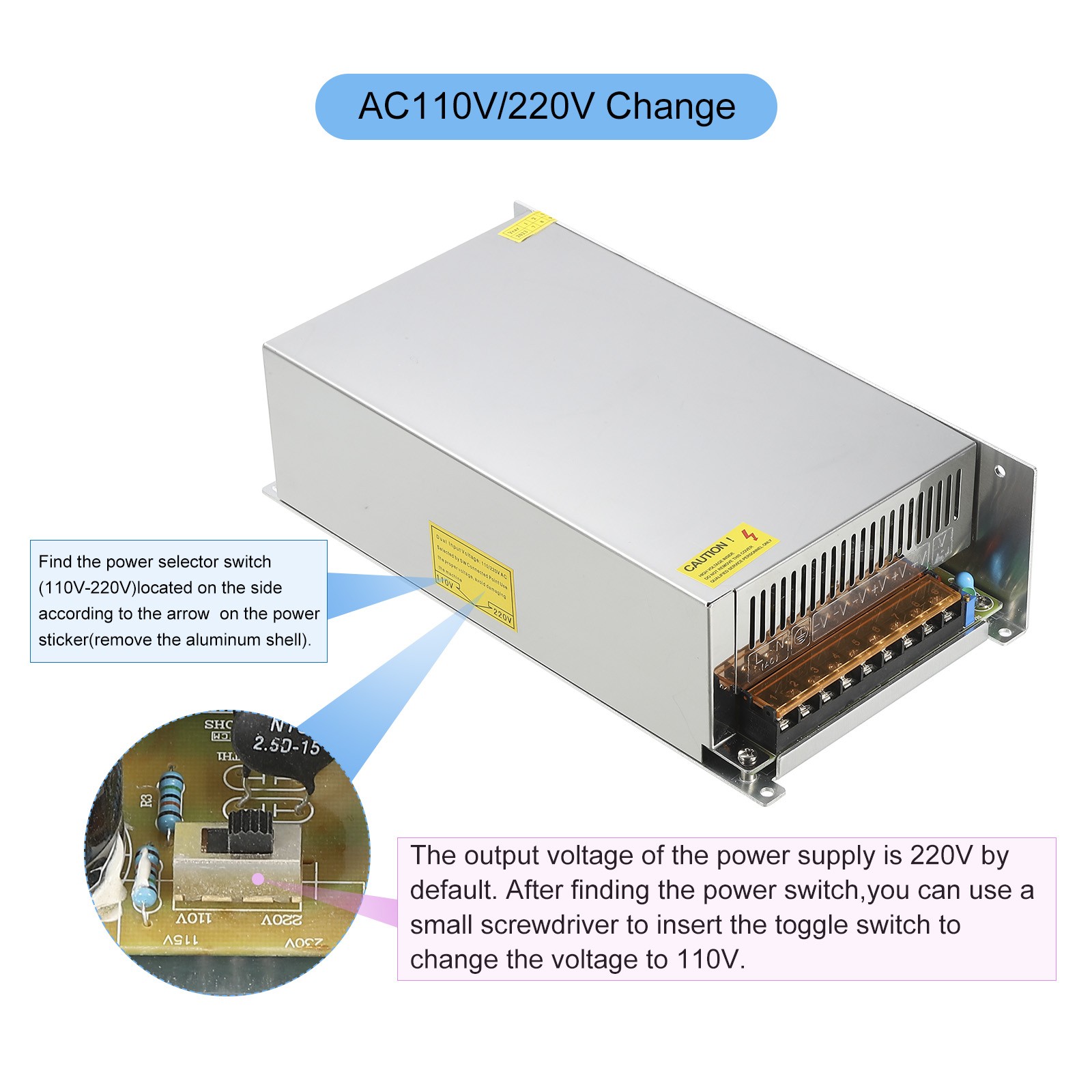 Switching Power Supply 24V 30A 720W LED Driver Regulated Transformer Converter