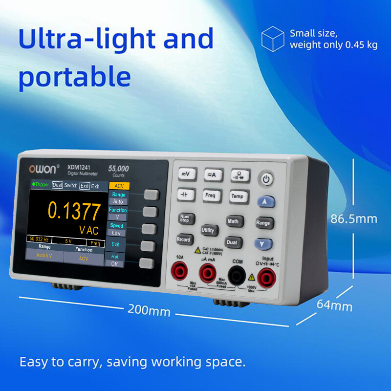 OWON 4 1/2 Digits XDM1241 Bench-type Digital Multimeter True RMS 55000 Counts