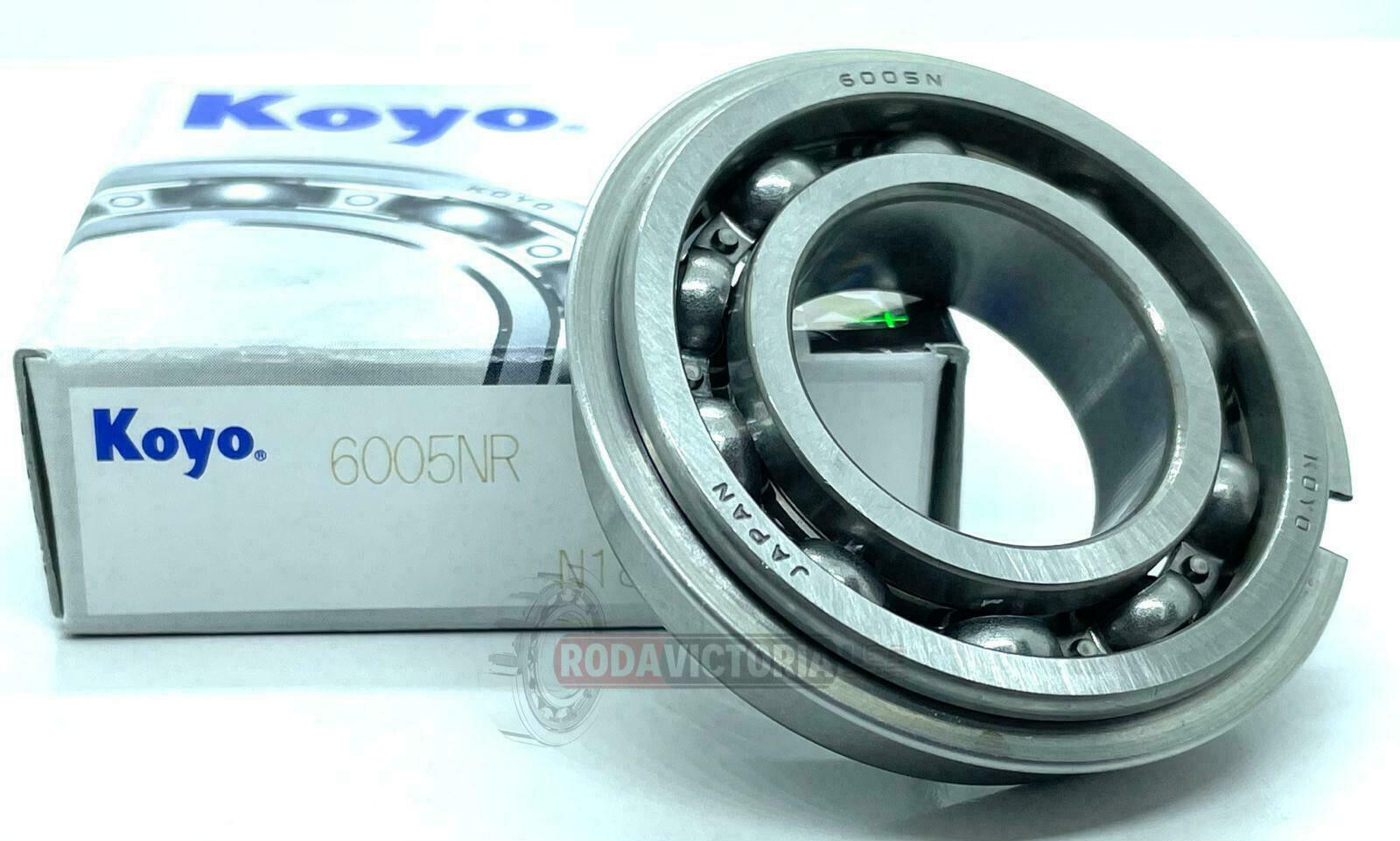 KOYO 6005NR Bearing Open Snap Ring Japan 25x47x12 Ball Bearings 6005 NR