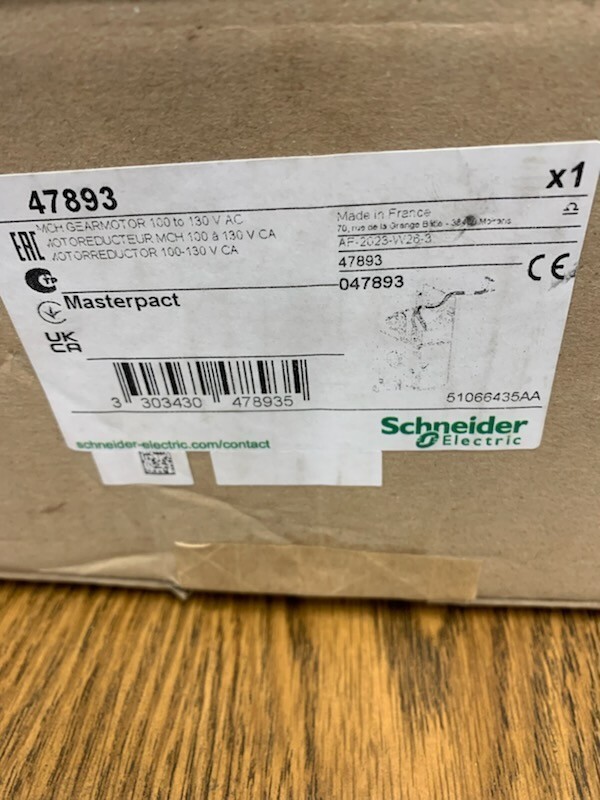 Schneider Elect 47893 “New” MasterPact NW Gear Motor MCM Motor Mech Auto Spr Chr
