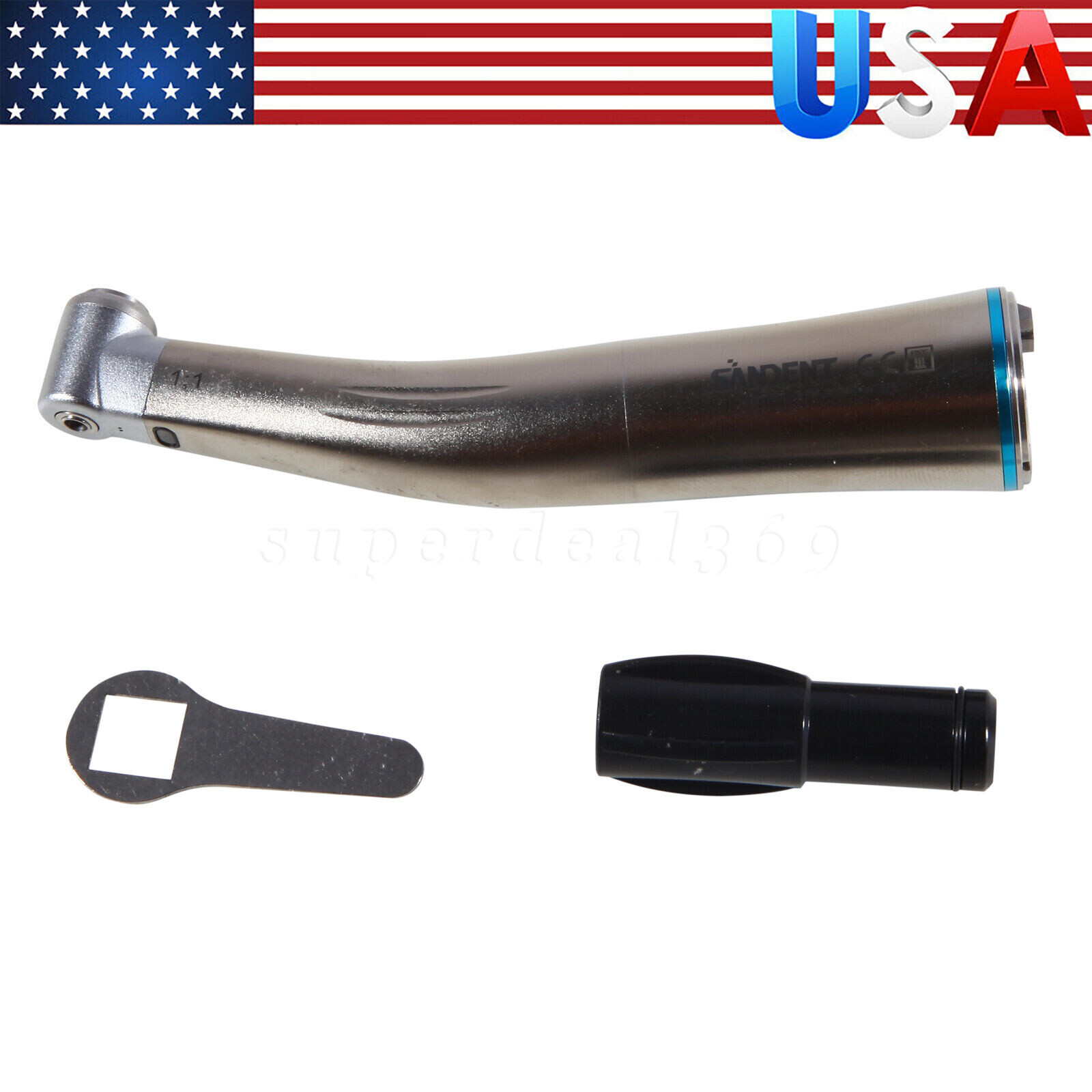 Dental 1:1 LED Fiber Optic Contra Angle Low Speed Handpiece Inner fit NSK SA