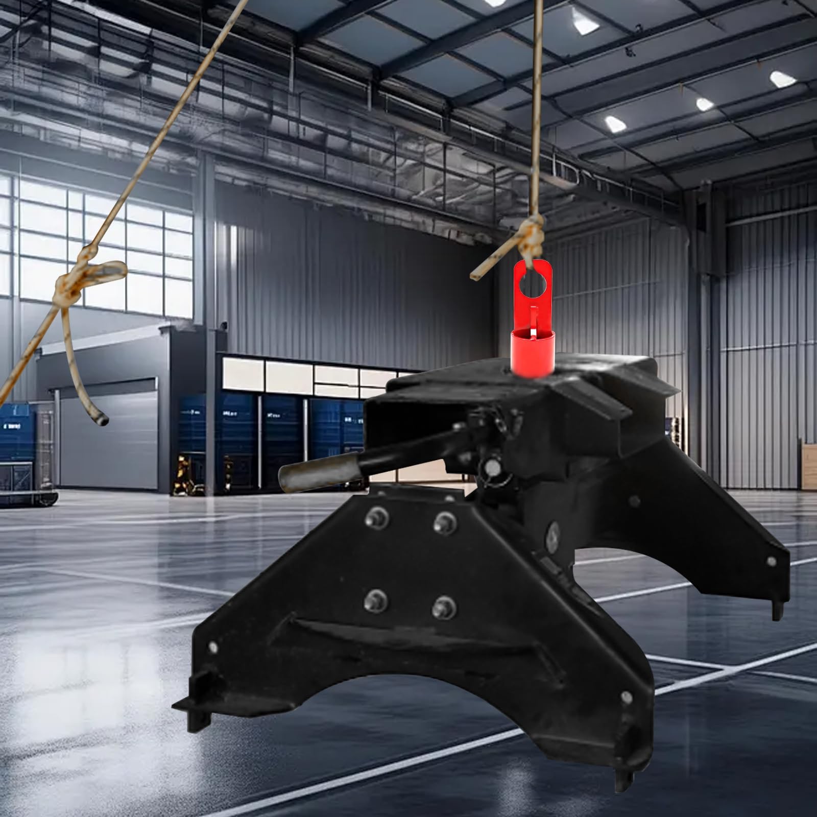 500lb Capacity 5th Wheel Lifting Bracket & Hitch – Durable Red
