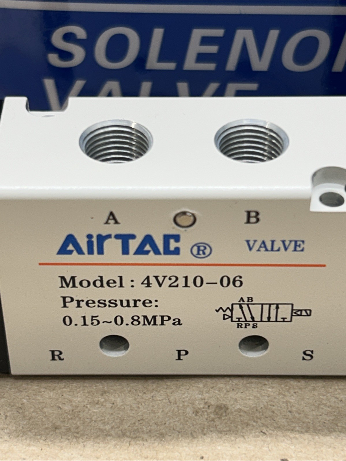 (2) New AIRTAC 4V210-08& (1) 06 Solenoid Valves 0.15-0.8MPa 3 NIB + Warranty