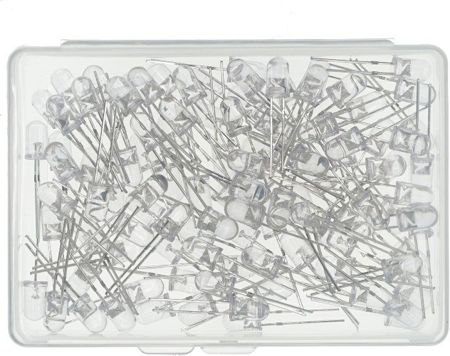 5mm White LED Diode Lights DC 2V 3V 20mA Emitting Diodes LED Bulb 100 Pcs Kit