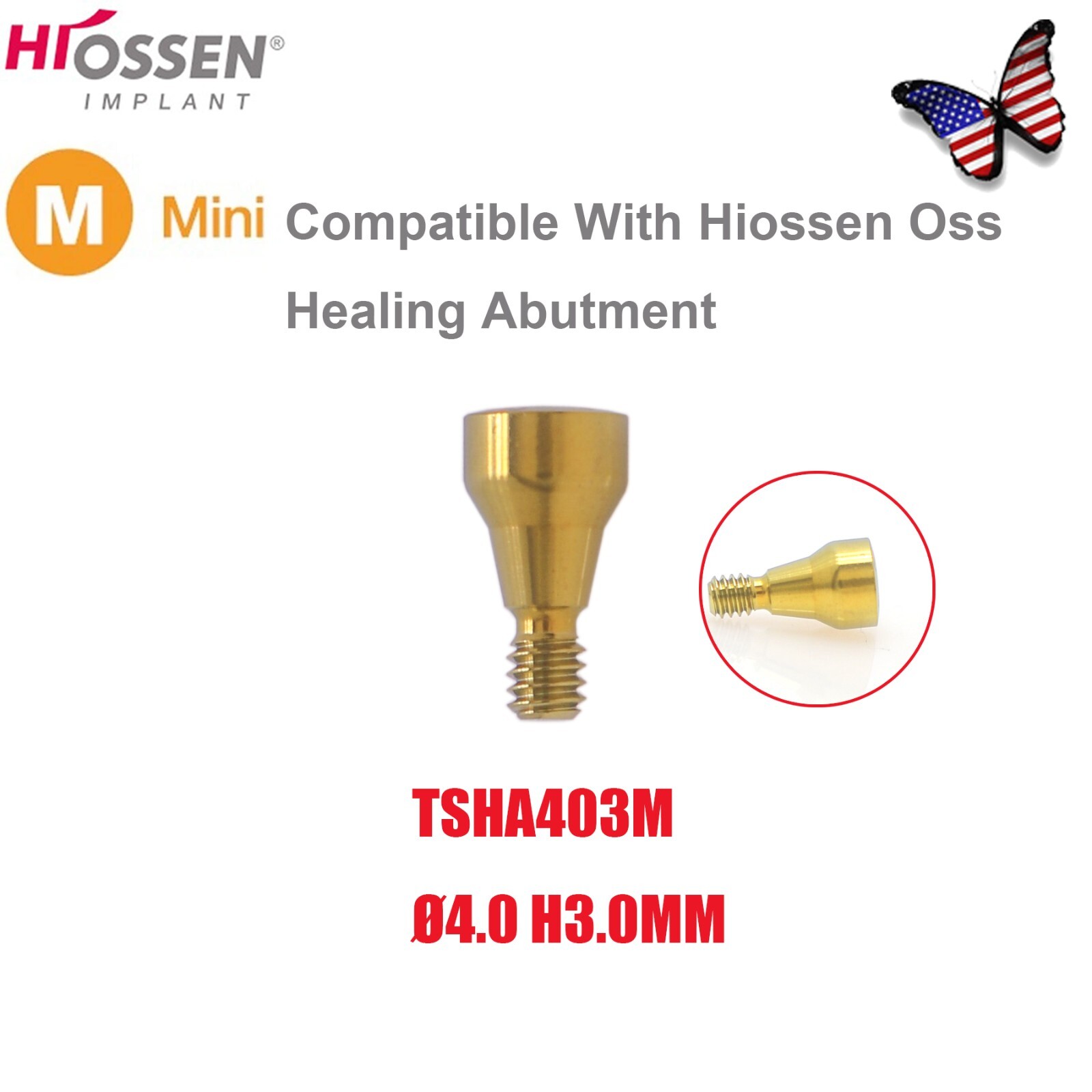 US Fits Osstem Hiossen Dental ET Healing Abutments/Locator Caps M/R Impression