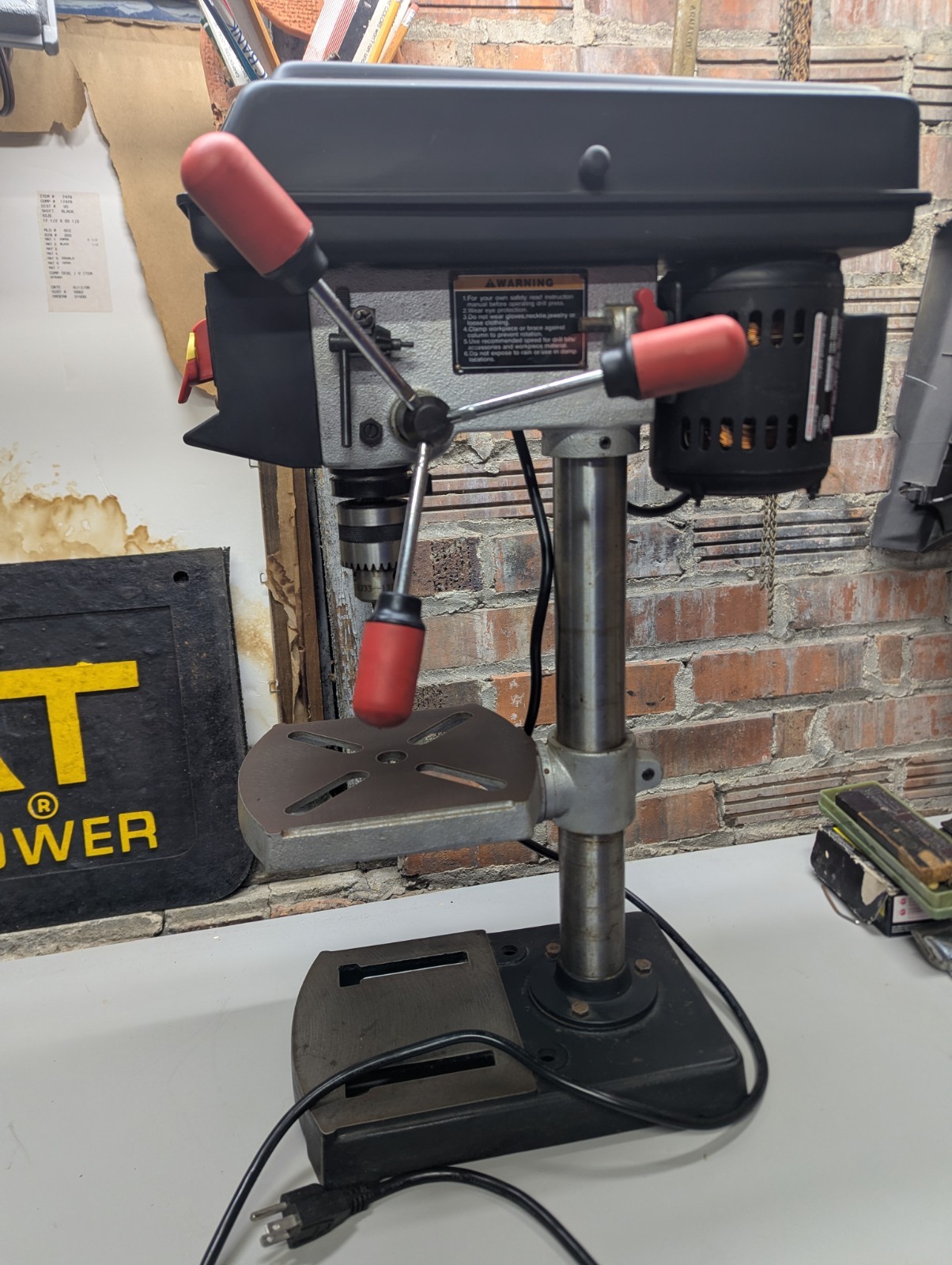 Craftsman 3 Speed 9″ Benchtop Drill Press Drilling Metal Wood 24803