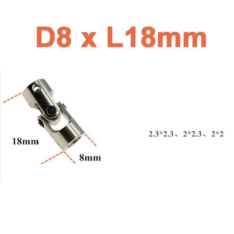 Universal Flexible Shaft Coupling Coupler Motor U Joint Connector RC Boat Metal