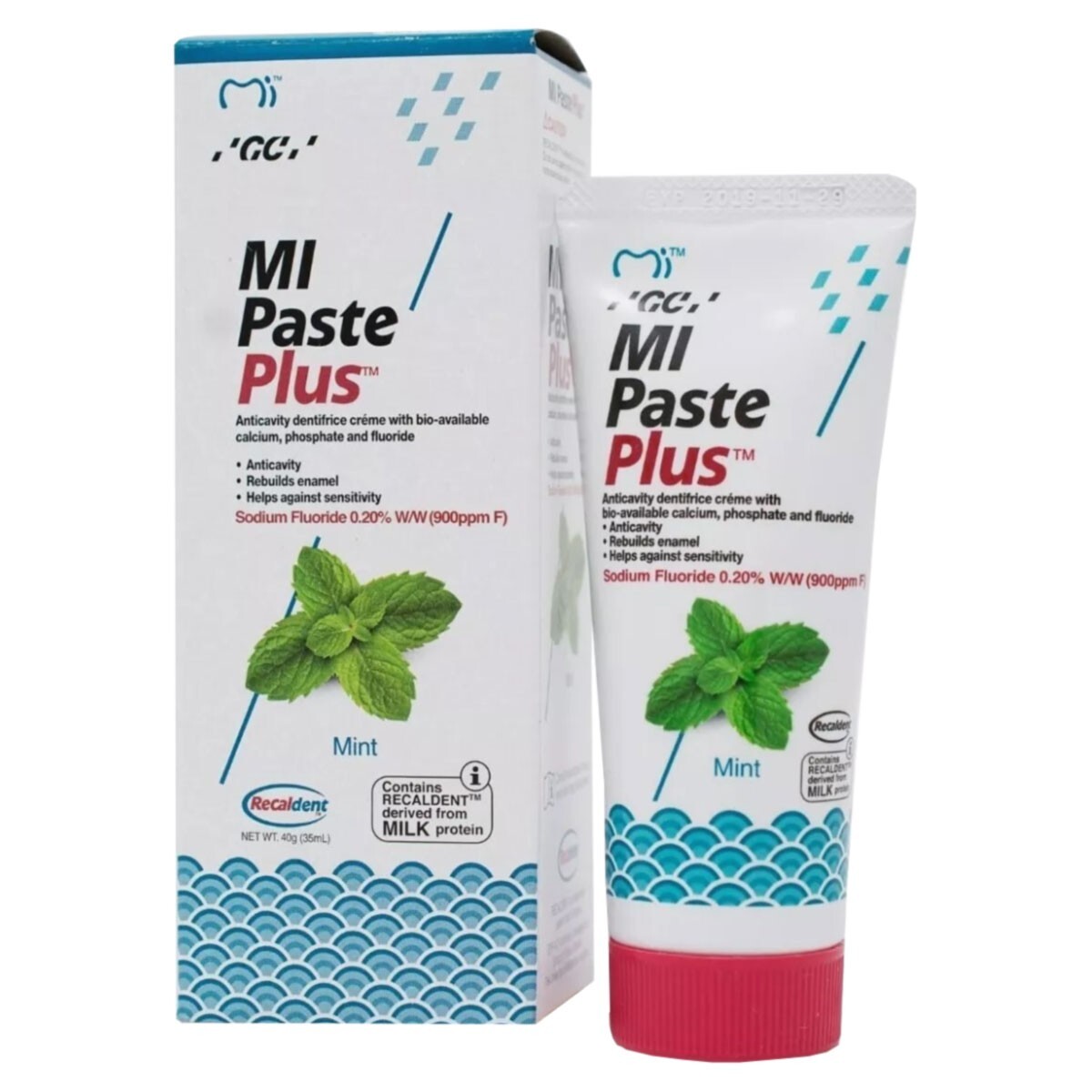 GC MI Paste Plus Topical Tooth Creme 0.20% Sodium Fluoride 40g Tube – MINT