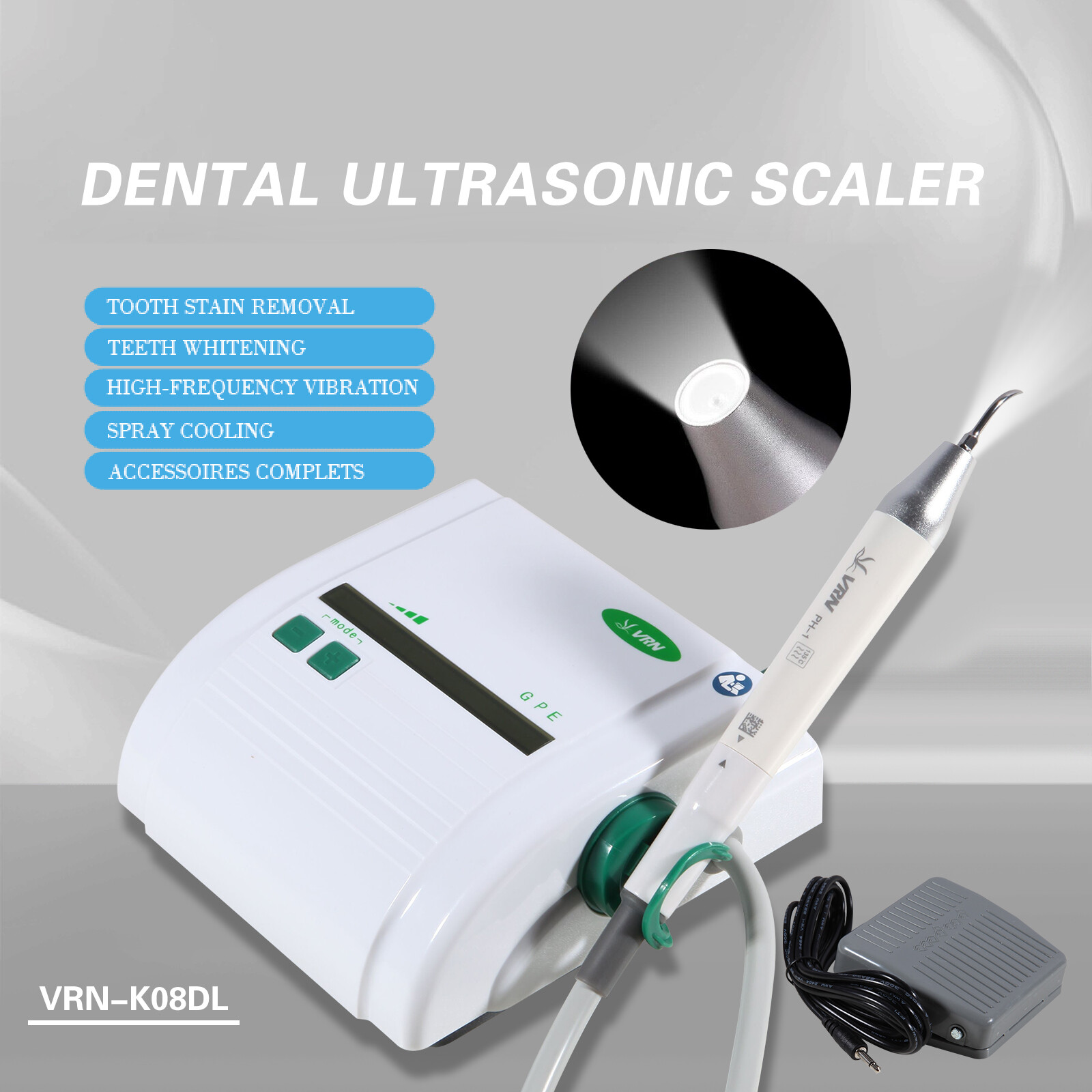 Dental Ultrasonic Scaler fit EMS Cavitron+LED PH-1 Detachable Handpiece+Tips pa
