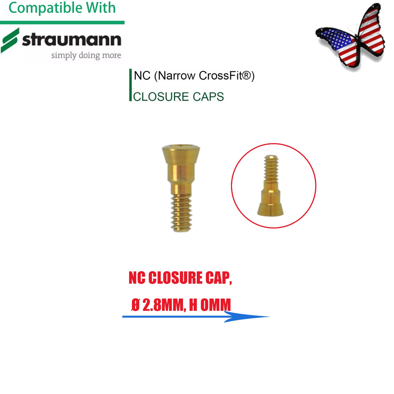 US Fit Straumann BL/BLT Implant Healing Cap Abutment Impression Transfer Tray