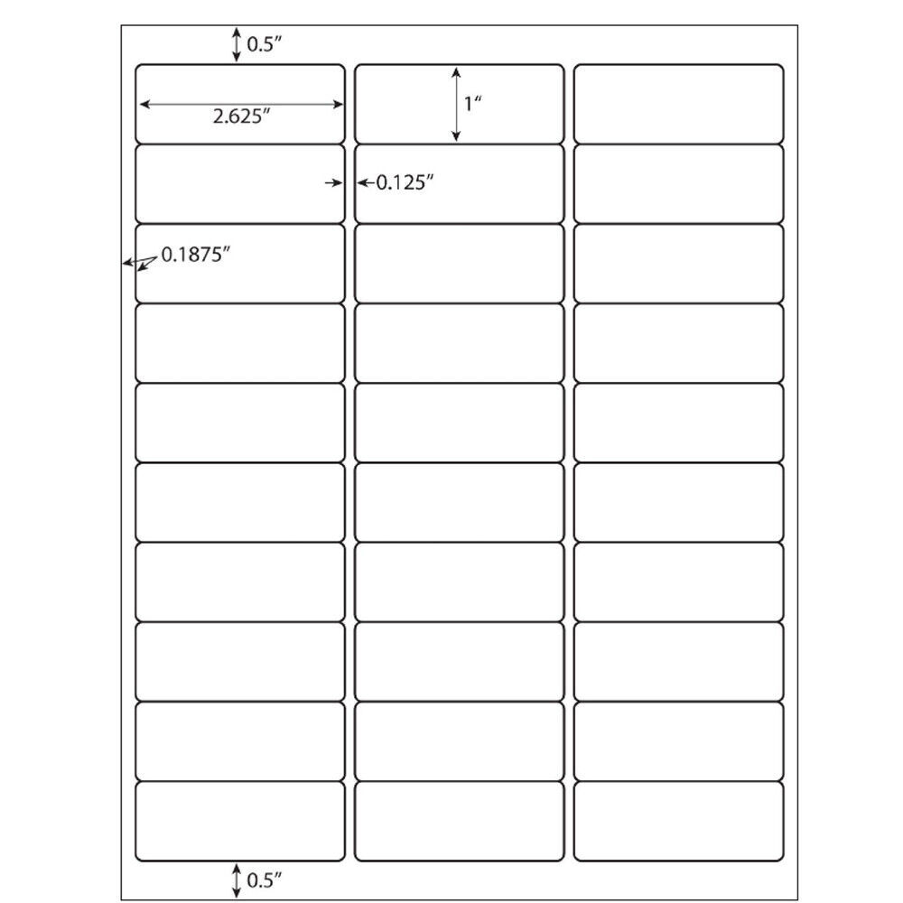 1″ x 2 5/8″ Address Mailing Labels Sheet FBA SKU Labels 30/sheet 30 UP Adhesive