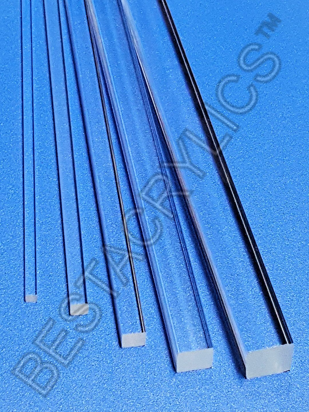 2 Pcs 1/2” x 1/2″ x 18” LONG SQUARE CLEAR ACRYLIC PLEXIGLASS LUCITE ROD .50 INCH
