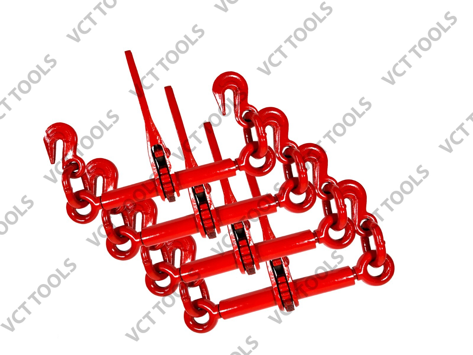 4 Pack 1/4″ or 5/16″ RATCHET HD LOAD BINDER CHAIN EQUIPMENT TIE DOWN RIGGING