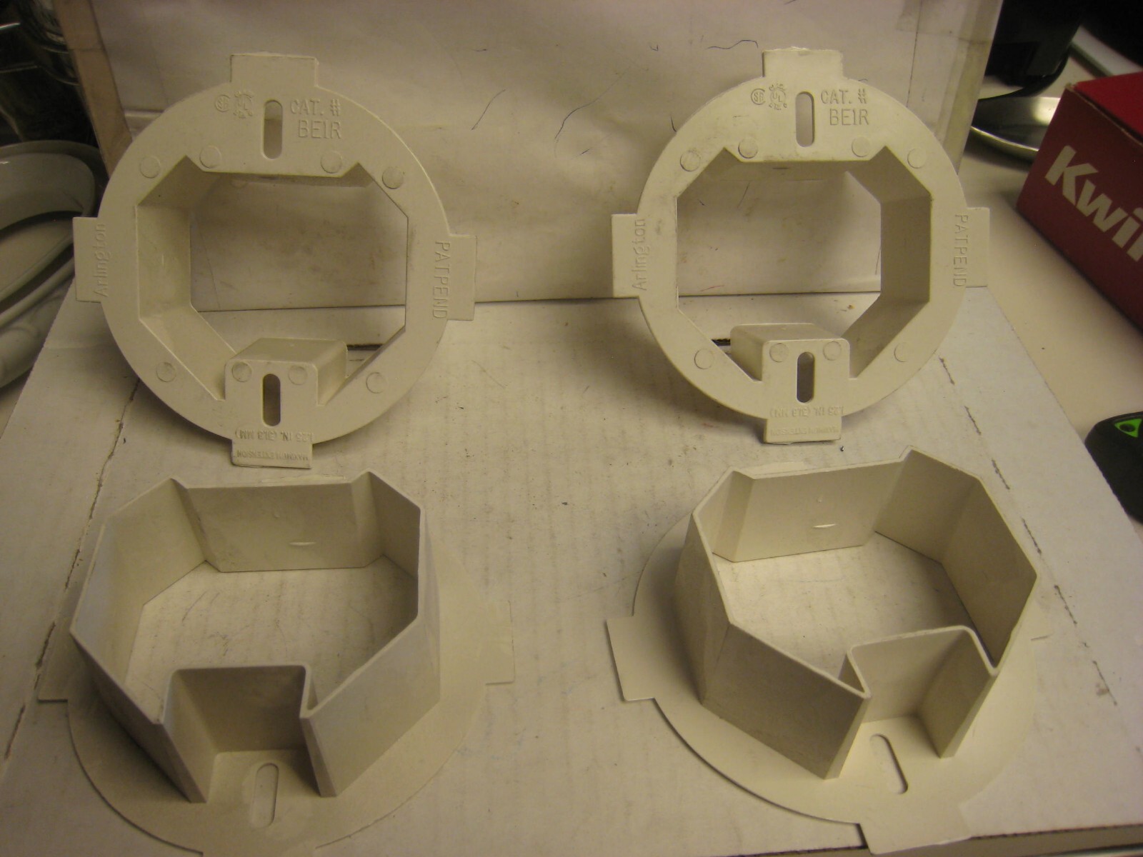 4 yes 4 ARLINGTON BE1R Round Ceiling Box Extender, Up to 1-1/2″, Made in USA