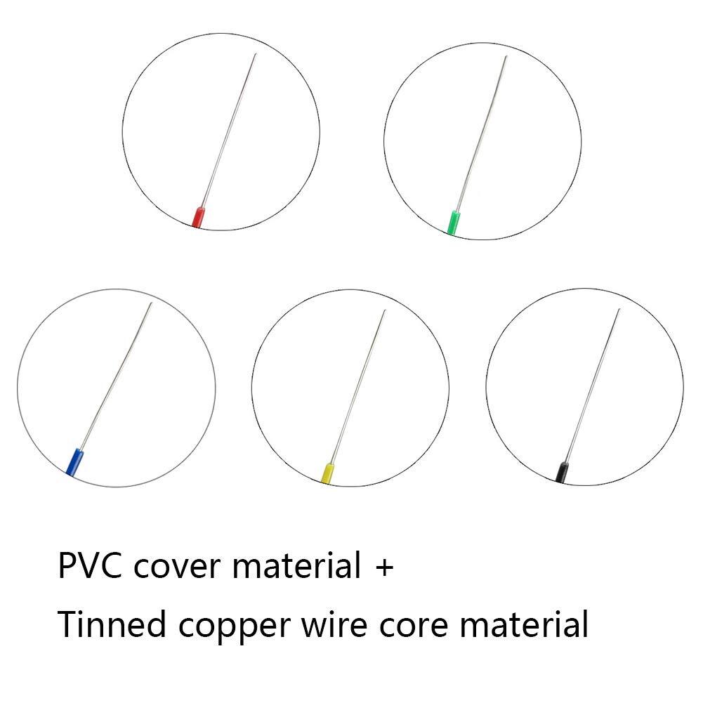 5pcs 164ft Copper Hookup Wire Kit Wrapping 30awg Cable Jumper Wire Solid Core Ti