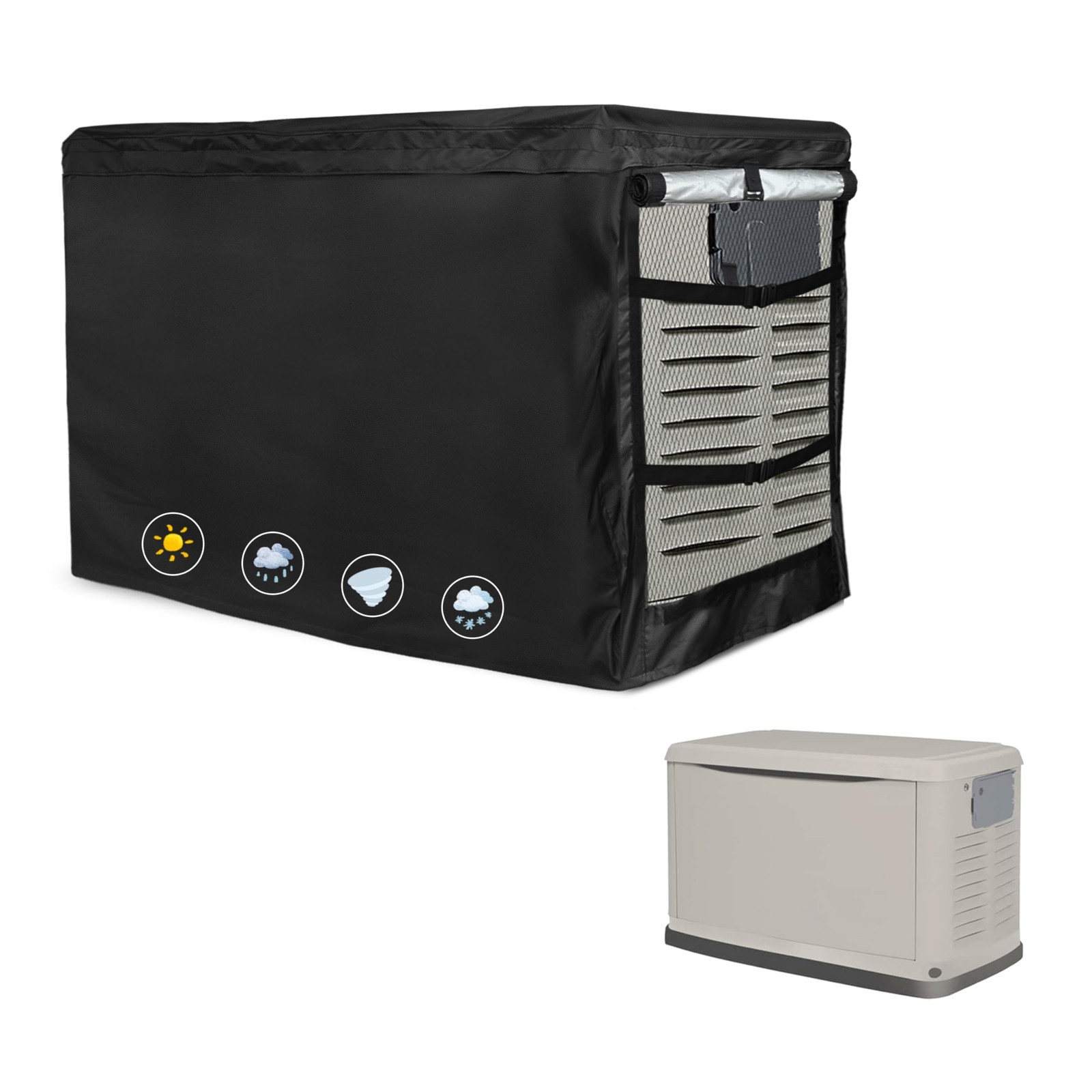 Generator Cover, 50.4″W x 26.8″D x 28.7″H, Black