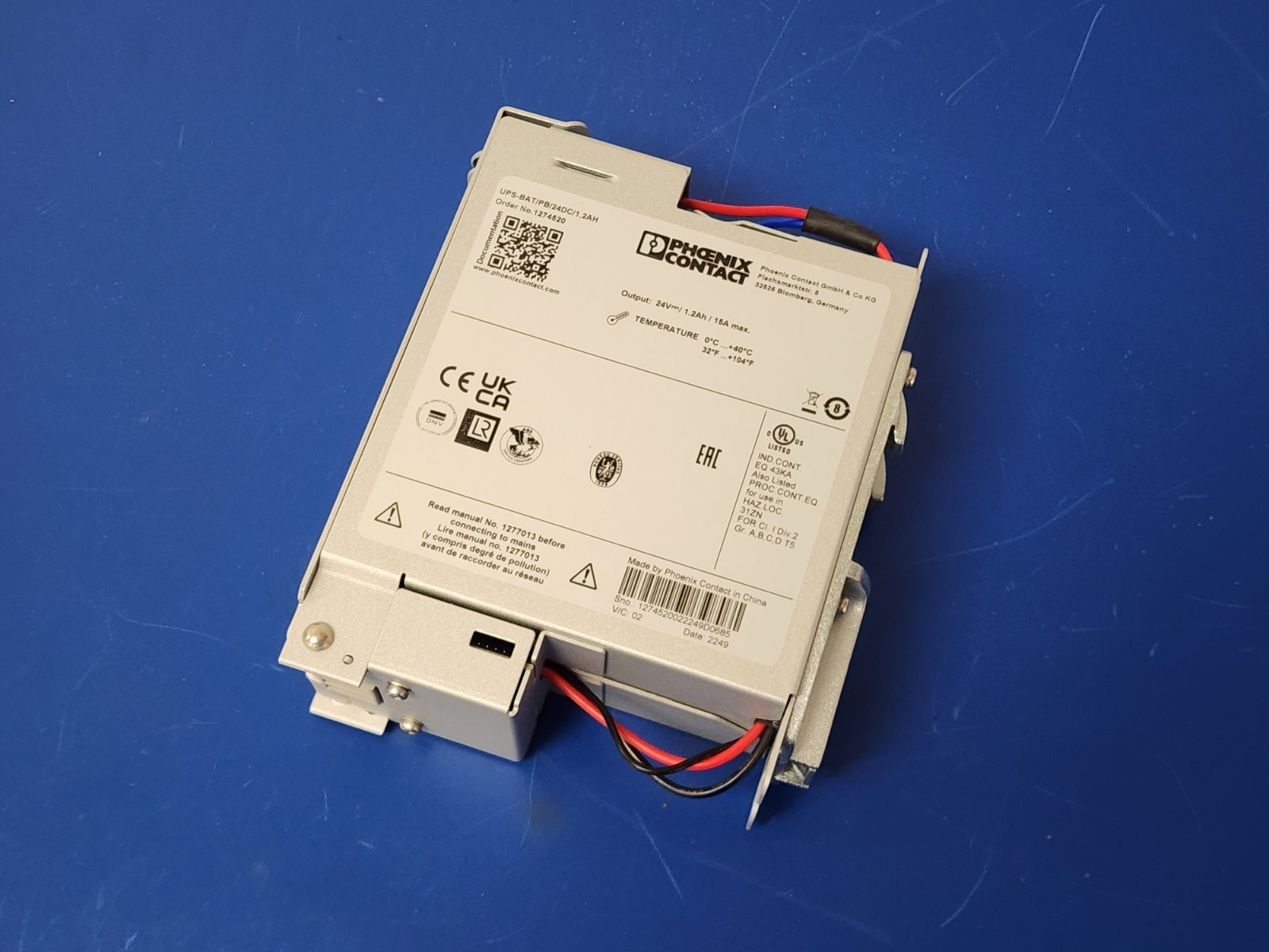 PHOENIX CONTACT UPS-BAT/PB/24DC/1.2AH – Battery module