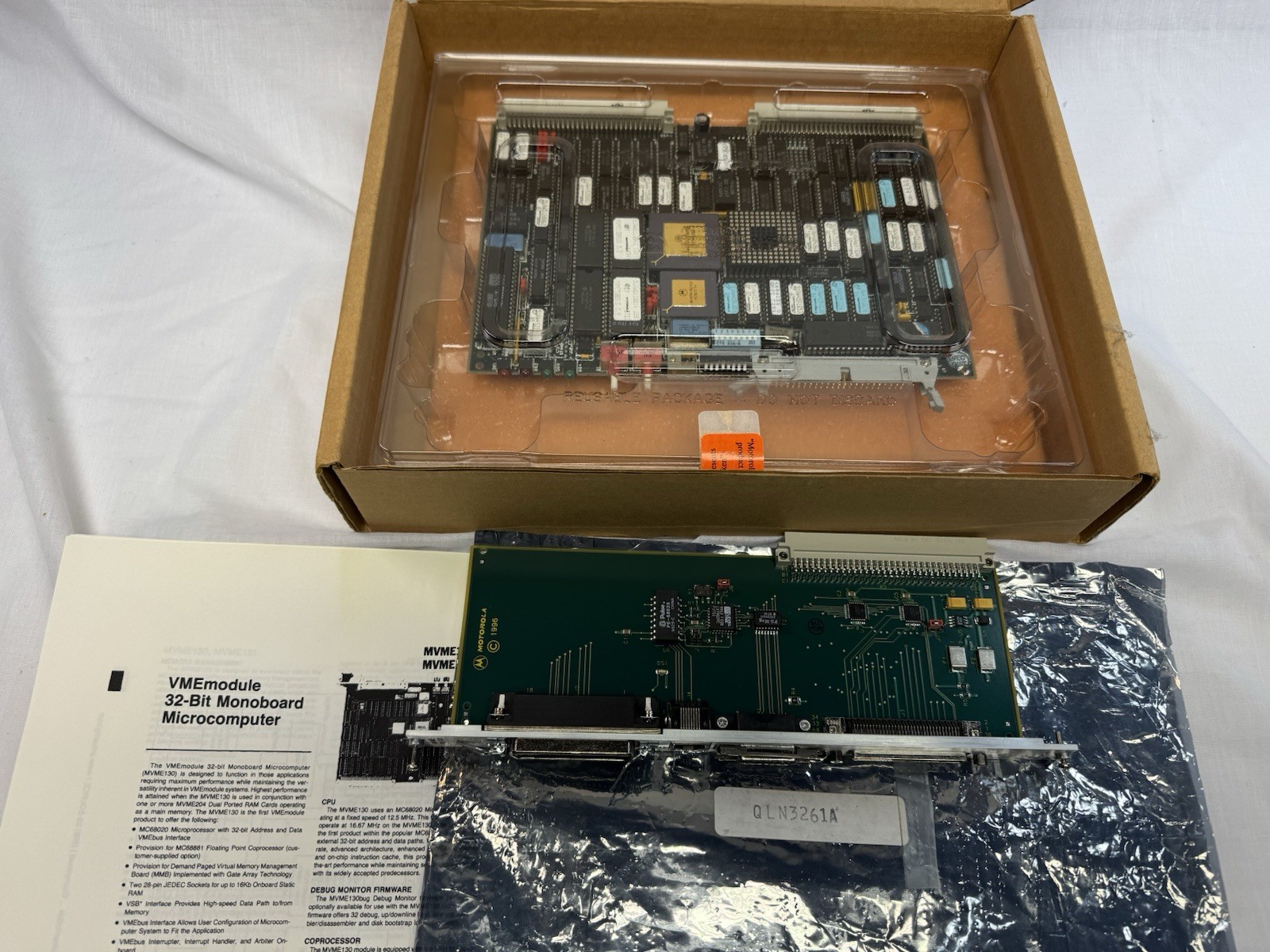 Motorola MVME 130/131 -32 Bit Mono Board Micro CPU Board w/ Transmission Module