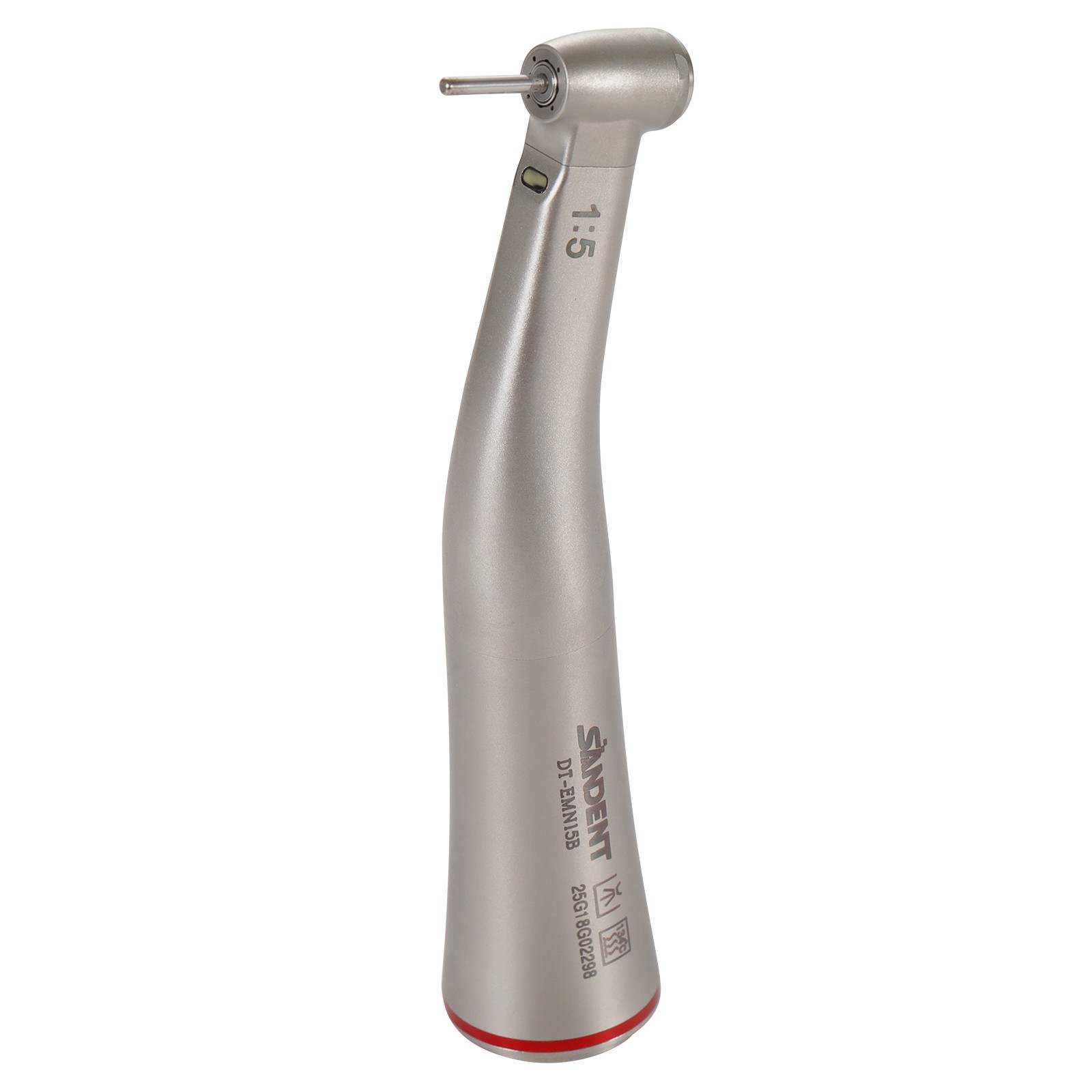 DT Dental 1:5 Mini Head Fiber Optic Contra Angle Handpiece LED Stainless Steel