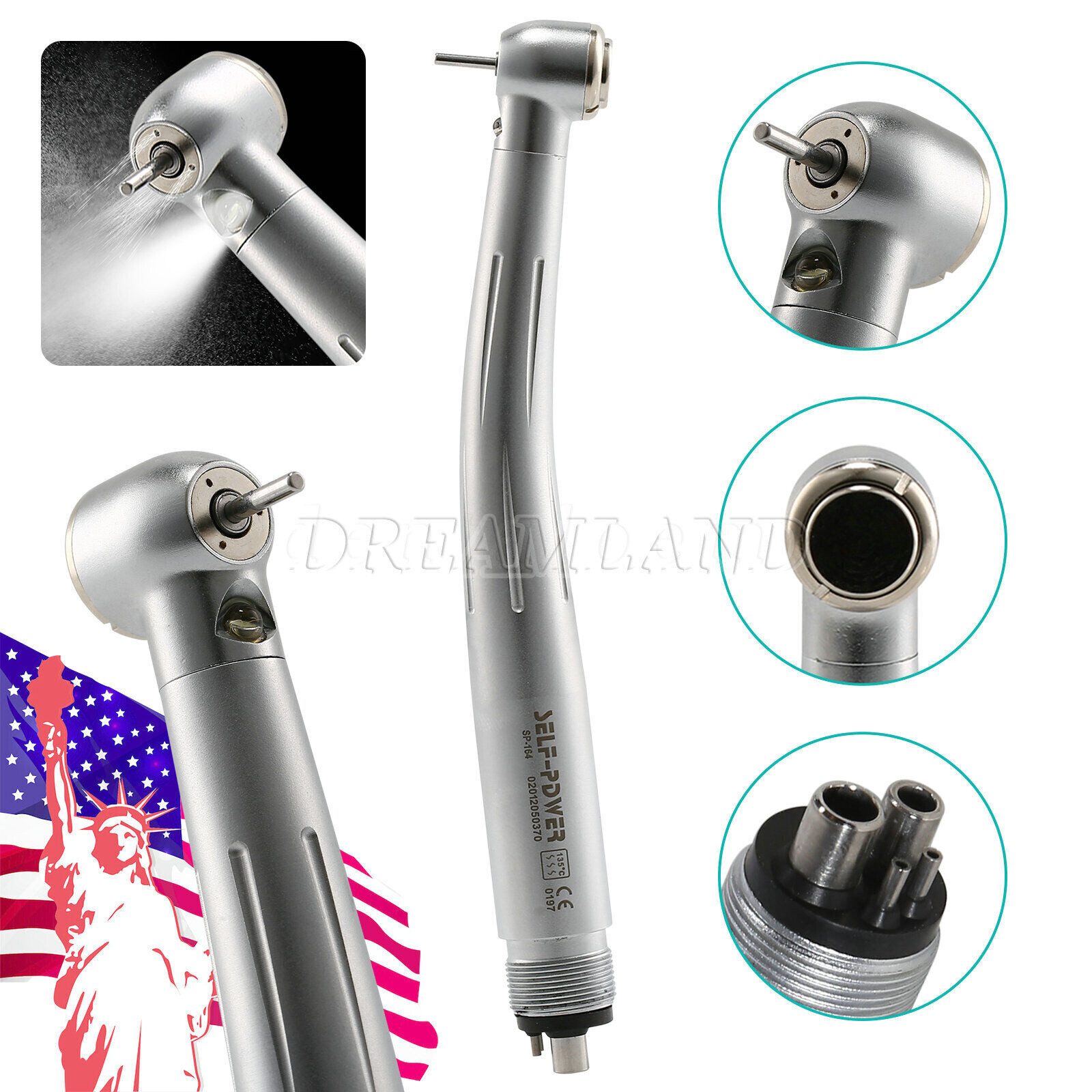 Hand Piece Dental (LED E-generator) High Speed Handpiece 2/4 holes NSK Style