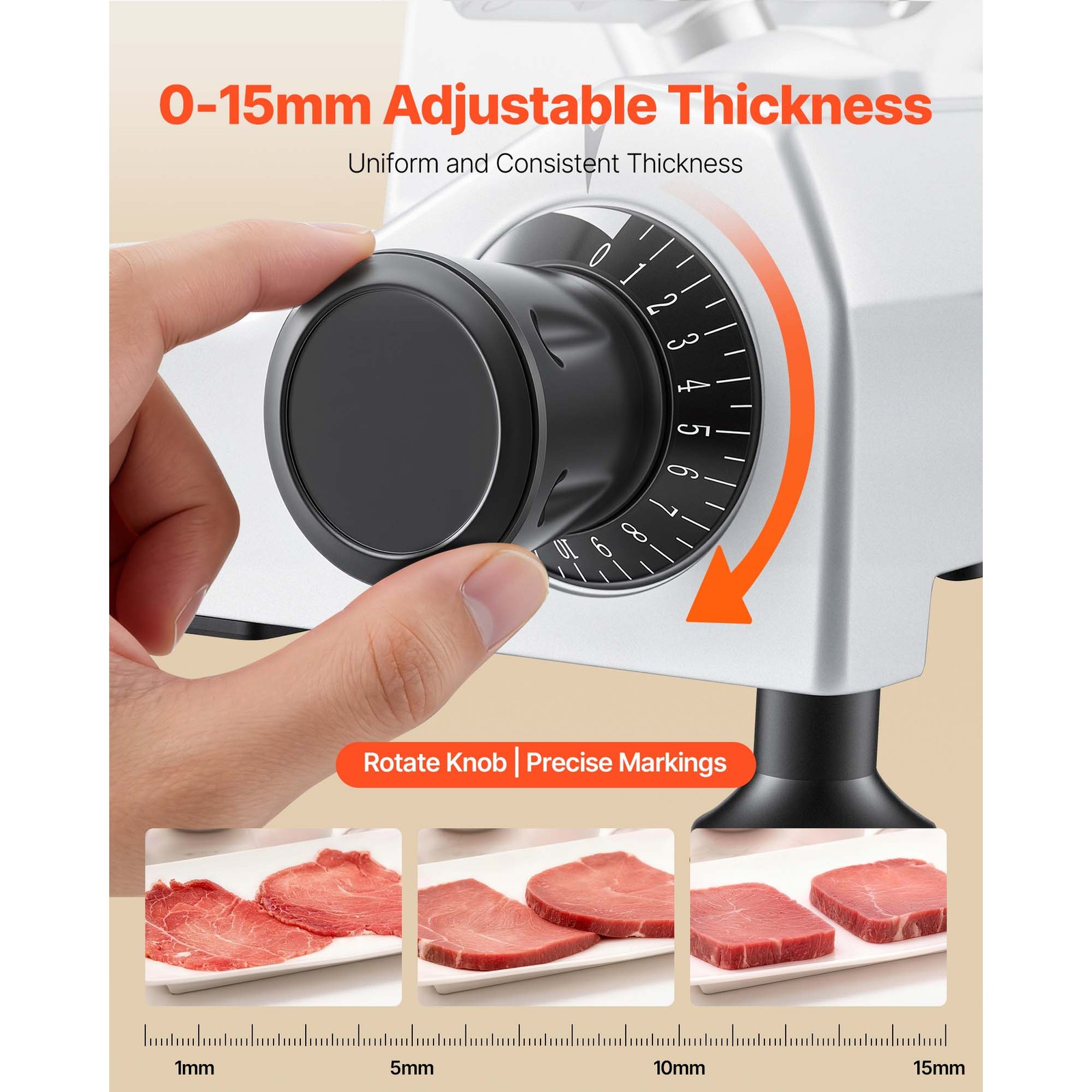 Uimoso Electric Meat Slicer with 400W Motor and 12″ Carbon Steel Blade
