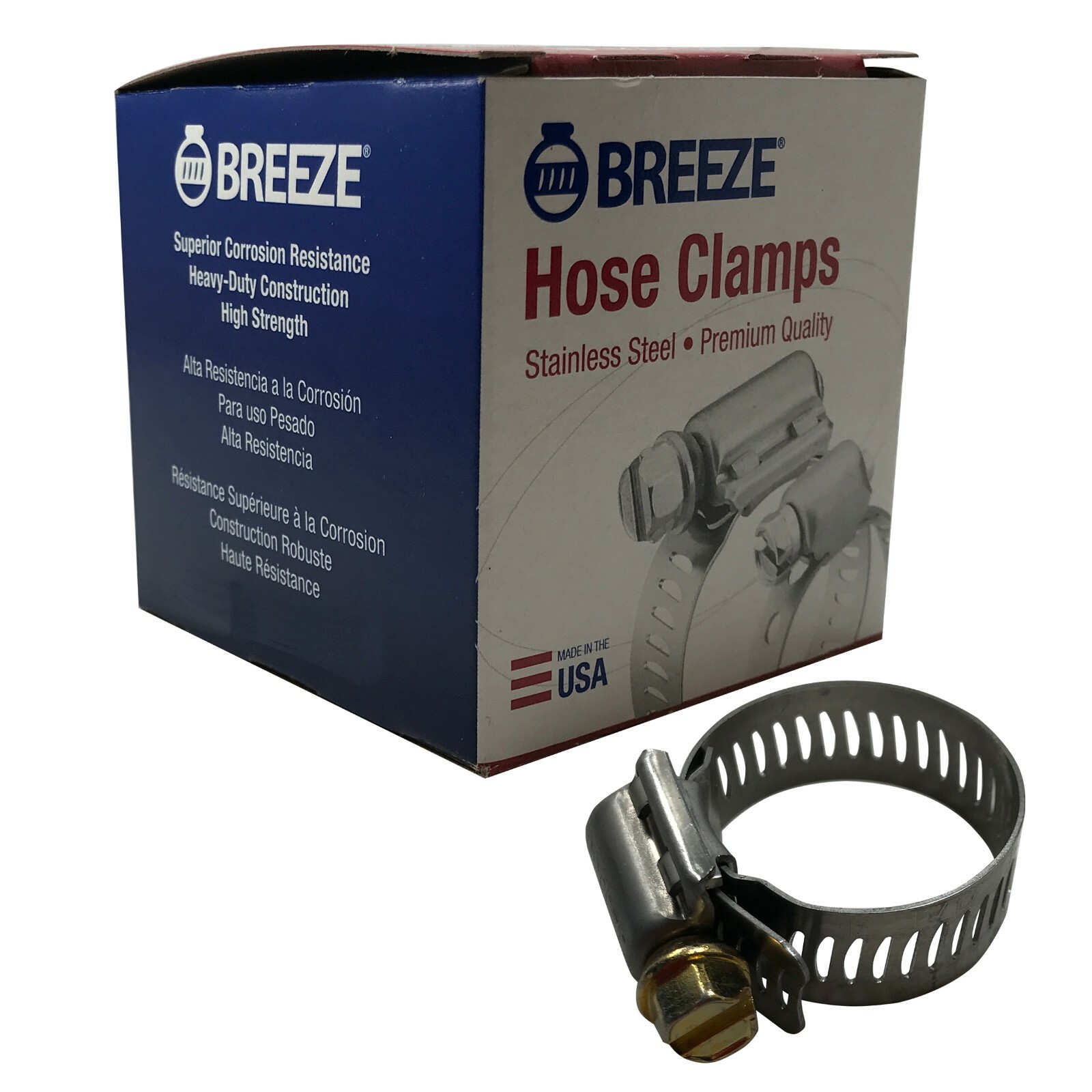 Box of 100 #12 Stainless Steel 11/16 to 1-1/4″ Worm Gear Hose Clamp 1/2 Band USA