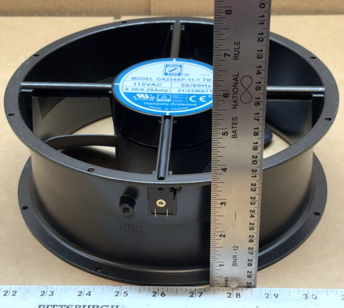 Orion Fans OA254AP-11-1TB NOS 254mm AC Axial Fan 115V Thermally Protected UL