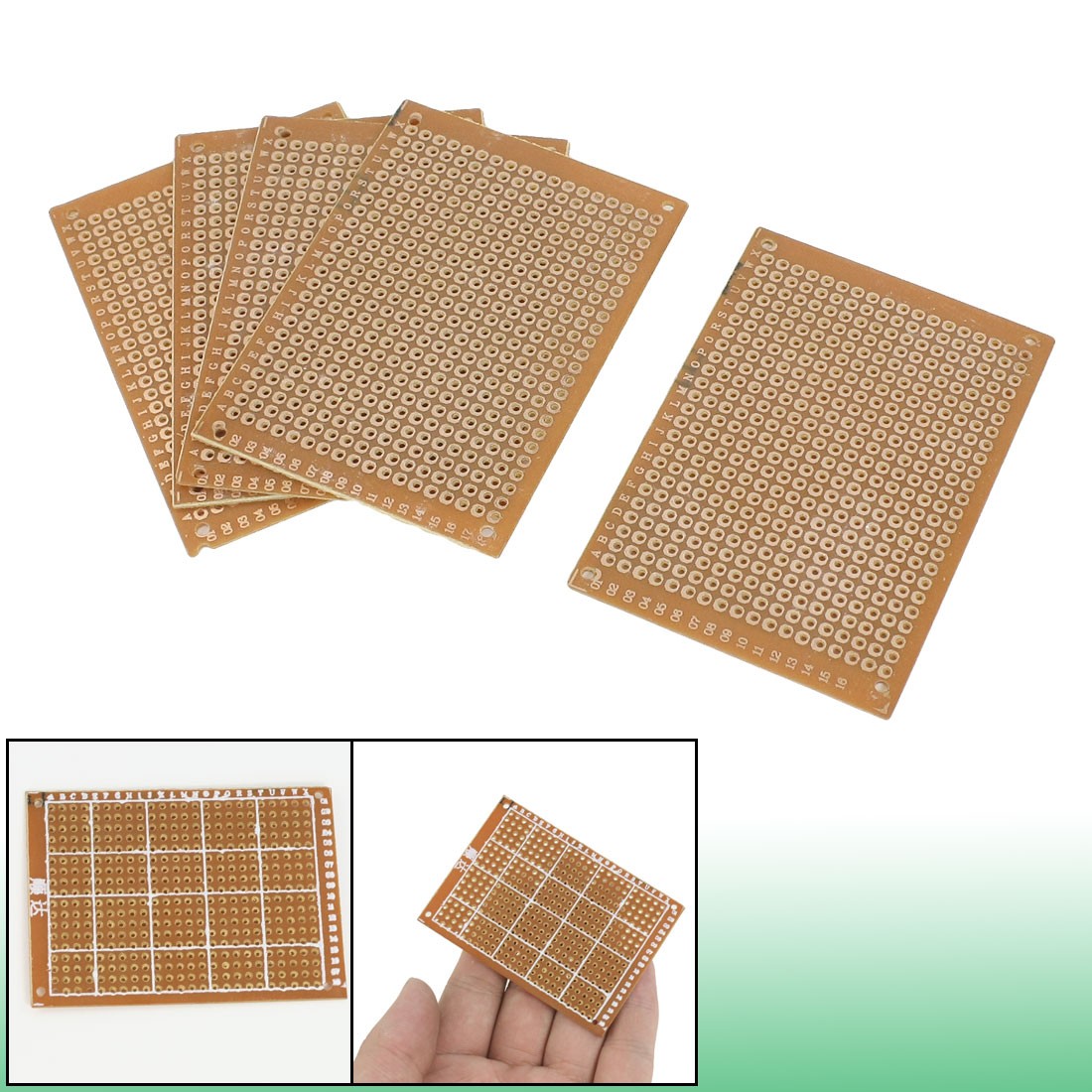 5cm x 7cm x 1.3mm Prototyping Universal Rectangle Circuit Board Stripboard 5 Pcs