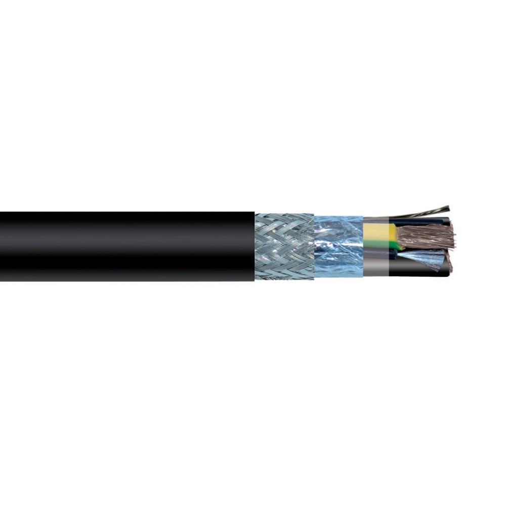 PER FOOT 12 AWG 4 Conductor Shielded VFD Motor Supply Power Cable 600V/1000V