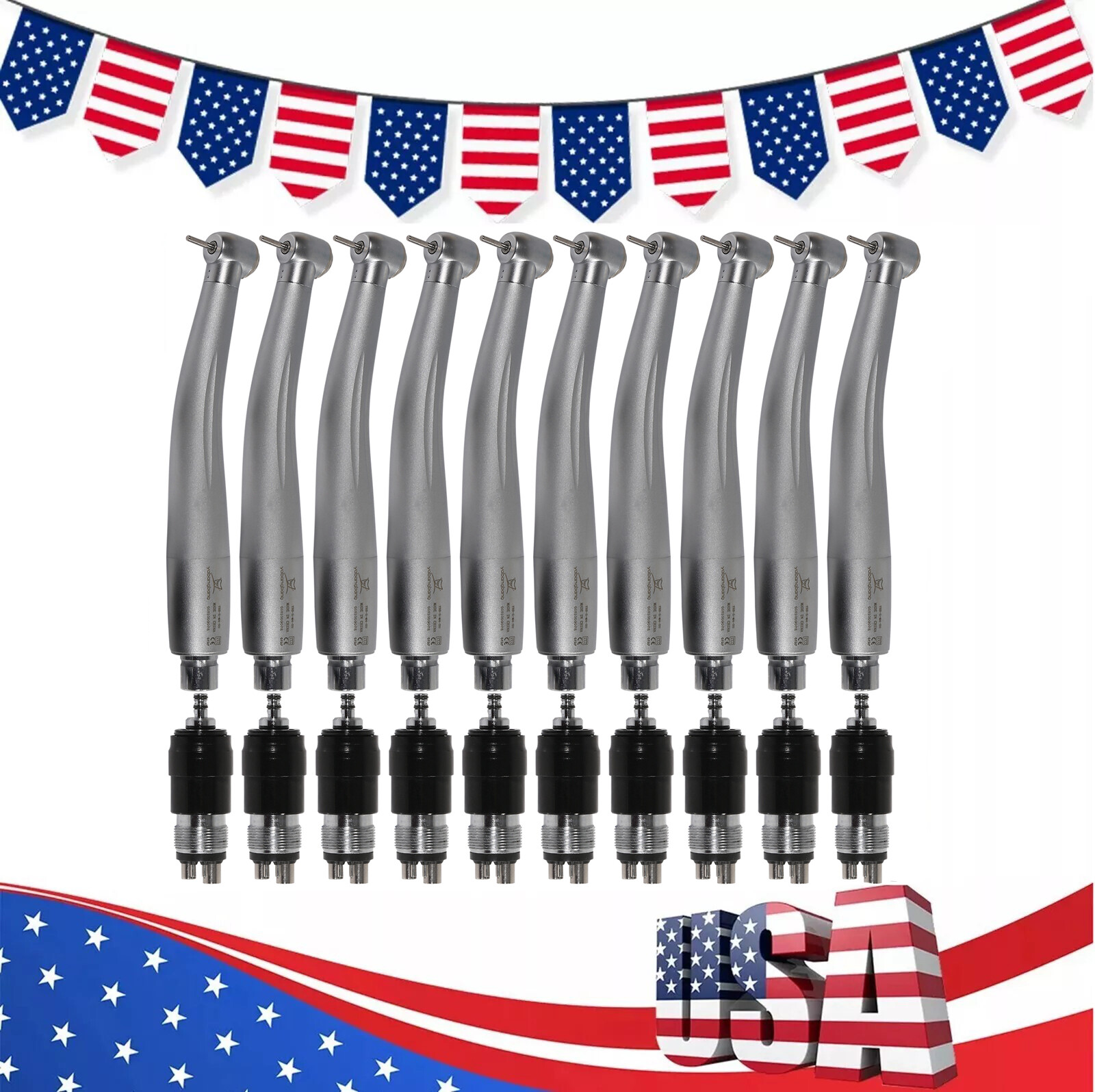 10 NSK style Dental High Speed Handpiece with 4-Hole Quick Coupler NEW po