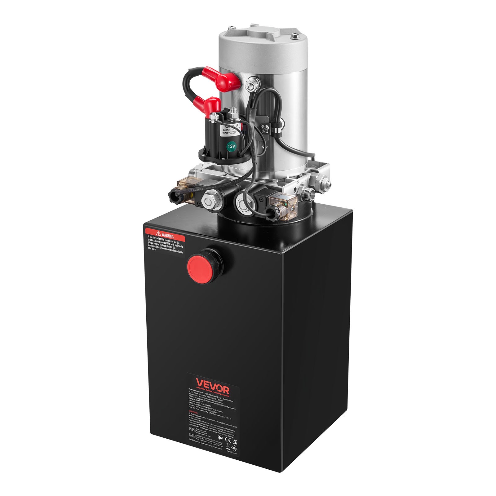VEVOR 12 Quart Hydraulic Power Unit DC 12V Double Acting Hydraulic Pump