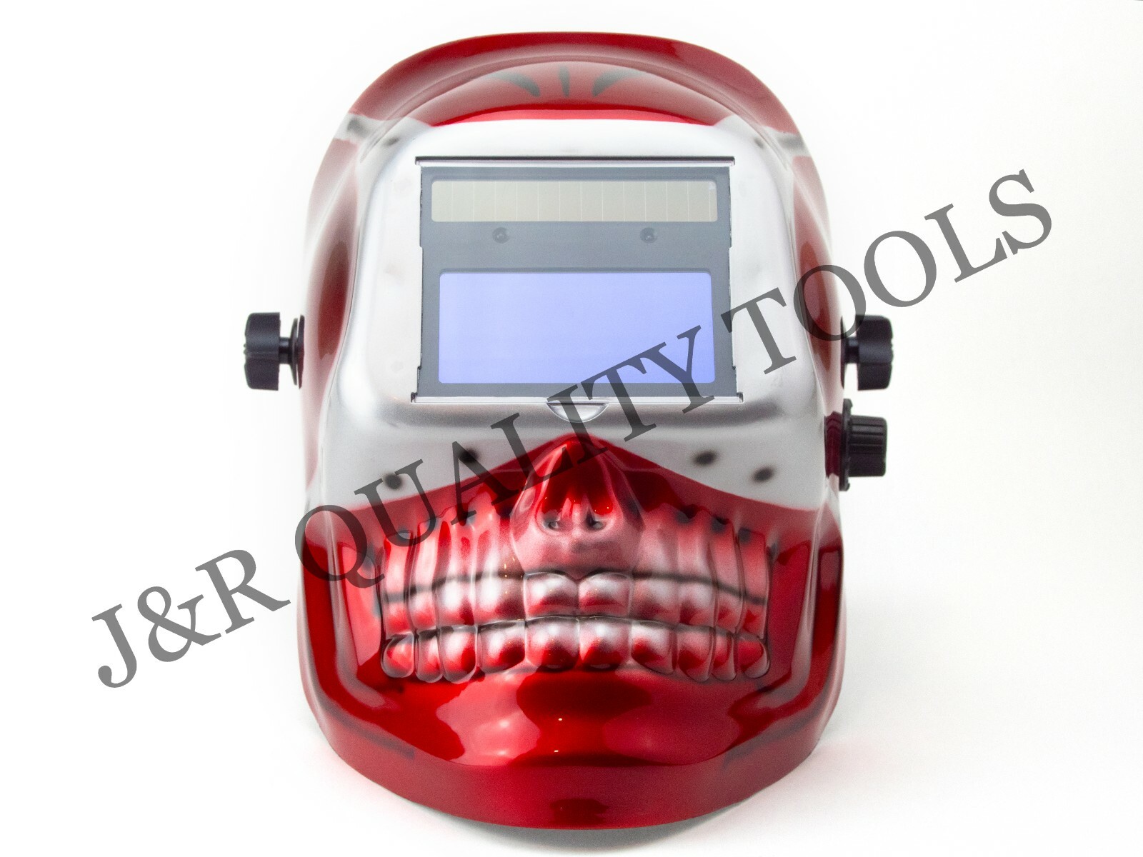 MIG/TIG Auto Darkening Welding Helmet -Red Skull Shape Design Extra Large Lens