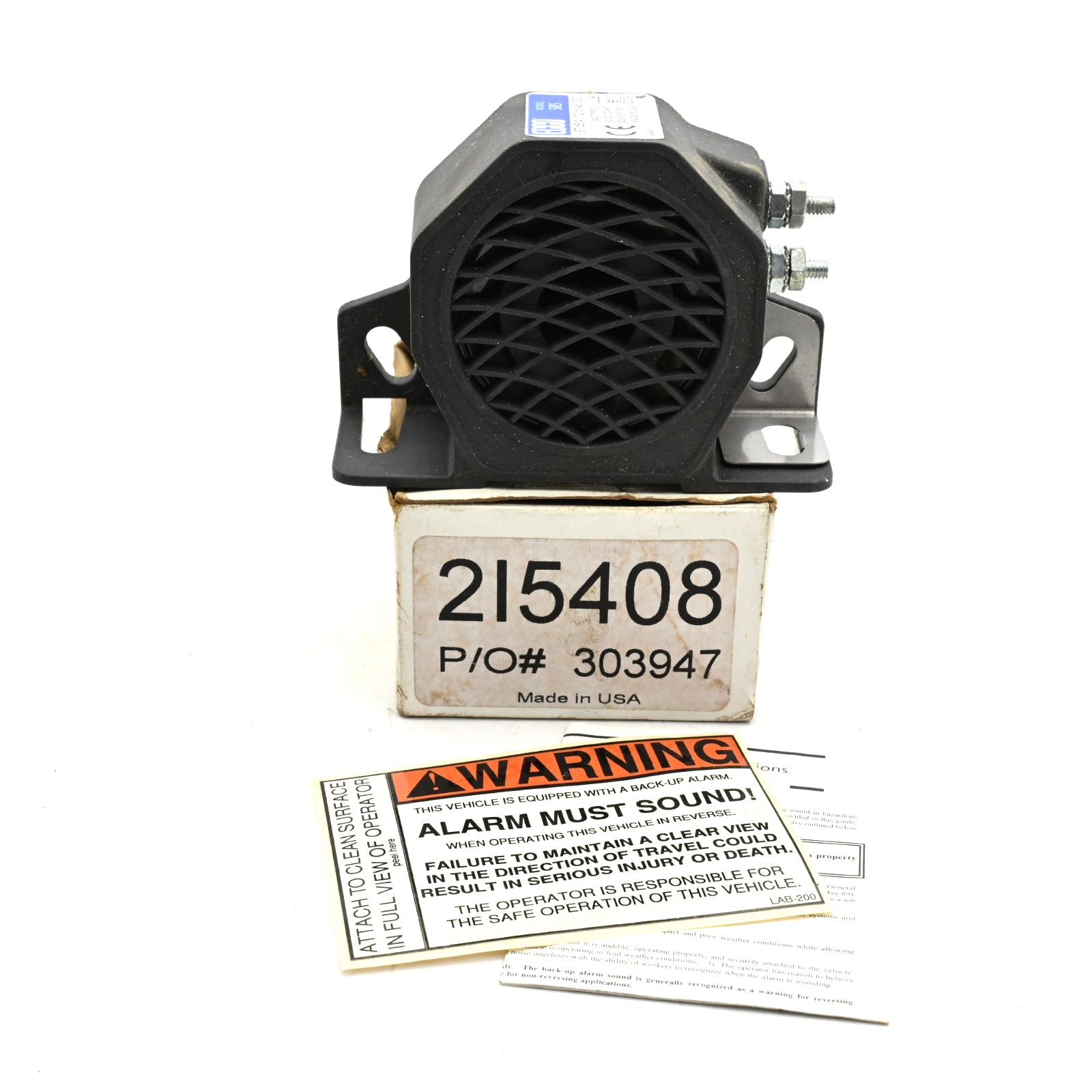 ECCO Model 585 Back Up Alarm, 97dB, 2-1/2 In., 12-48VDC SAE Type C