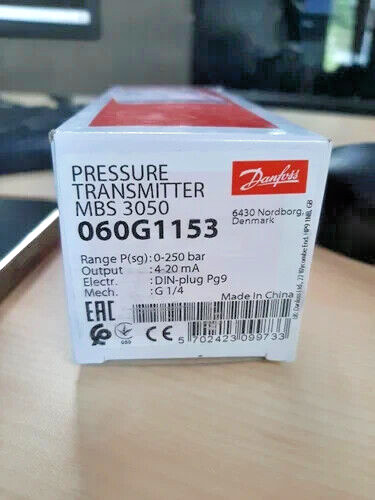 1PC- Danfoss 060G1153 Pressure transmitter, MBS 3050, 0.00,IP65 -NEW