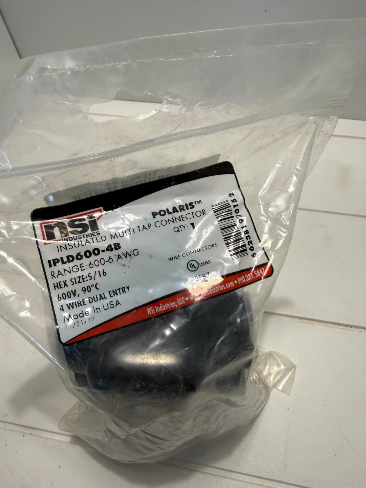Polaris Insulated Multitap Connector IPLD600-4B – Black – Qty 8 in the box